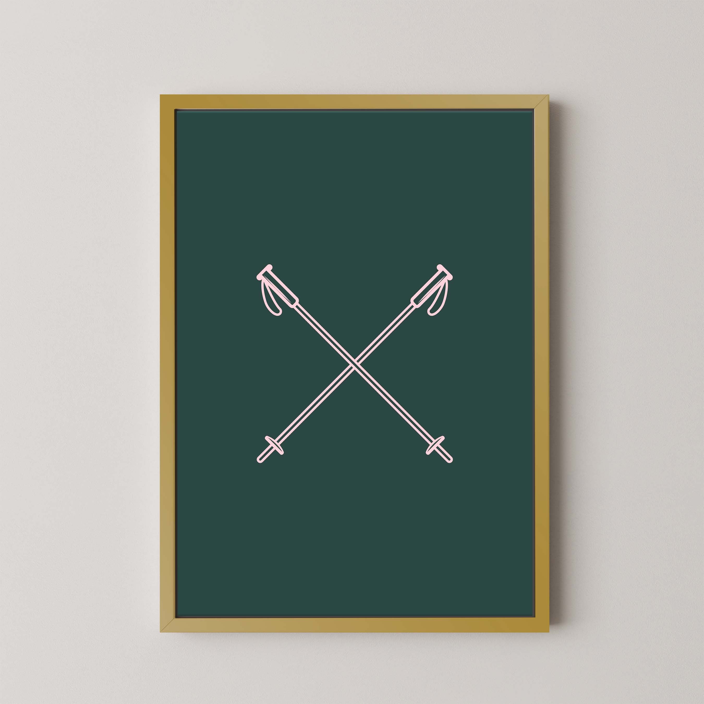 Minimalist Poles in Kelly and Pink