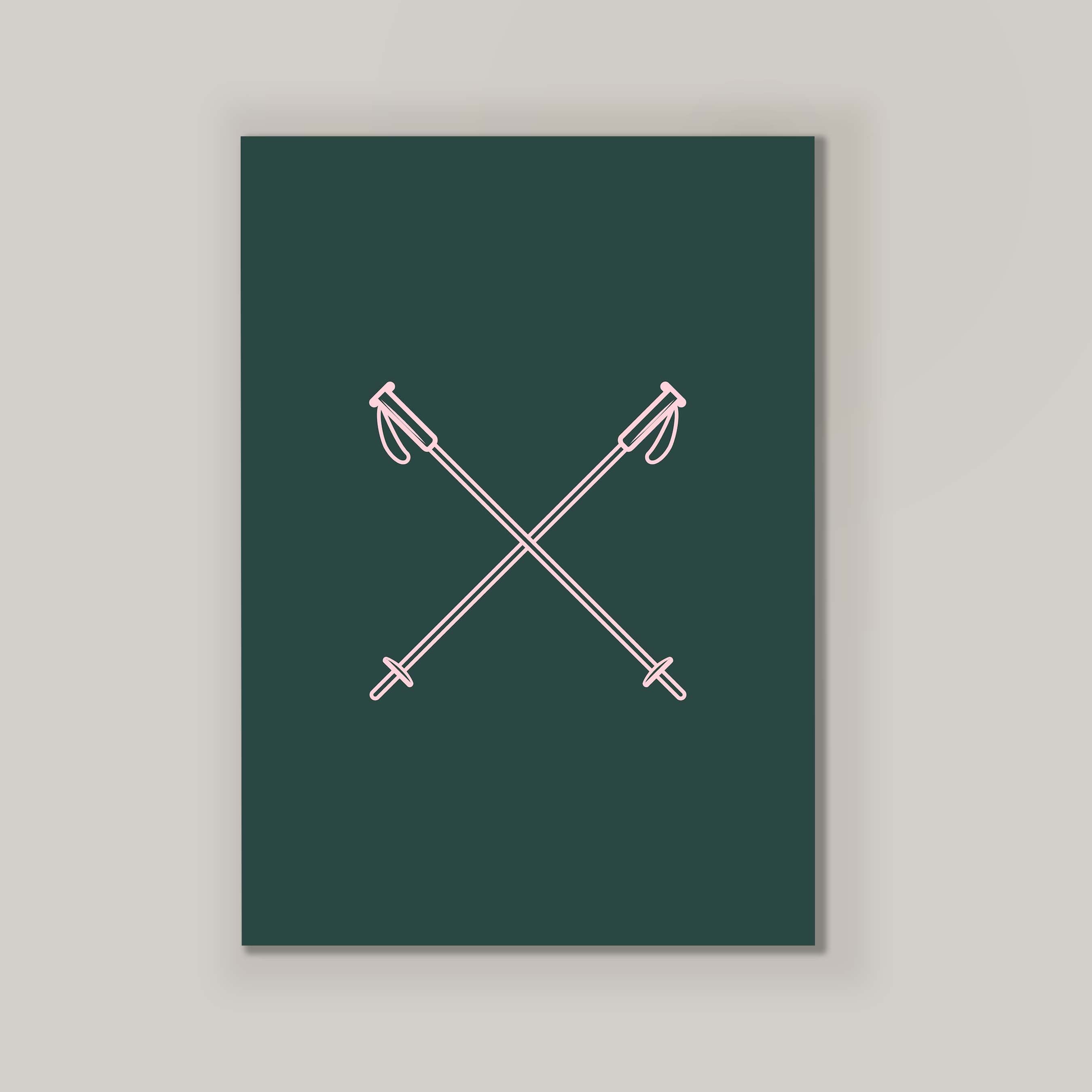 Minimalist Poles in Kelly and Pink