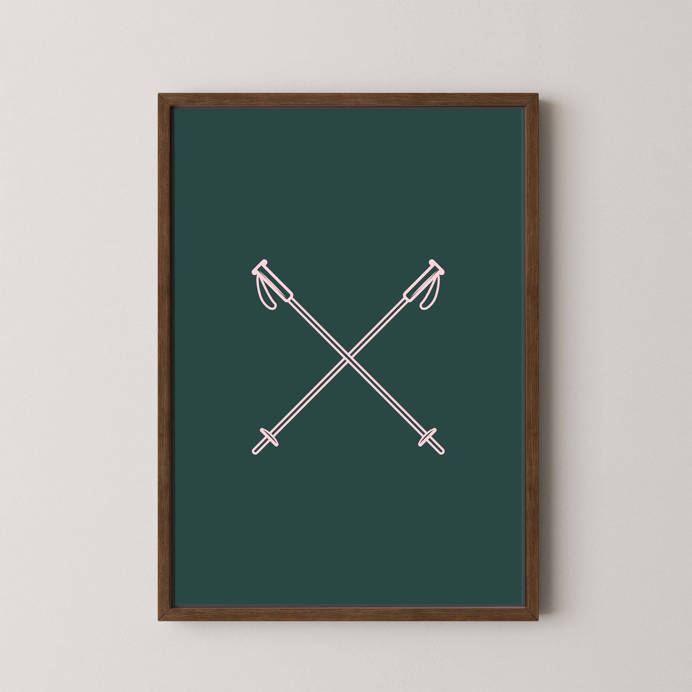 Minimalist Poles in Kelly and Pink