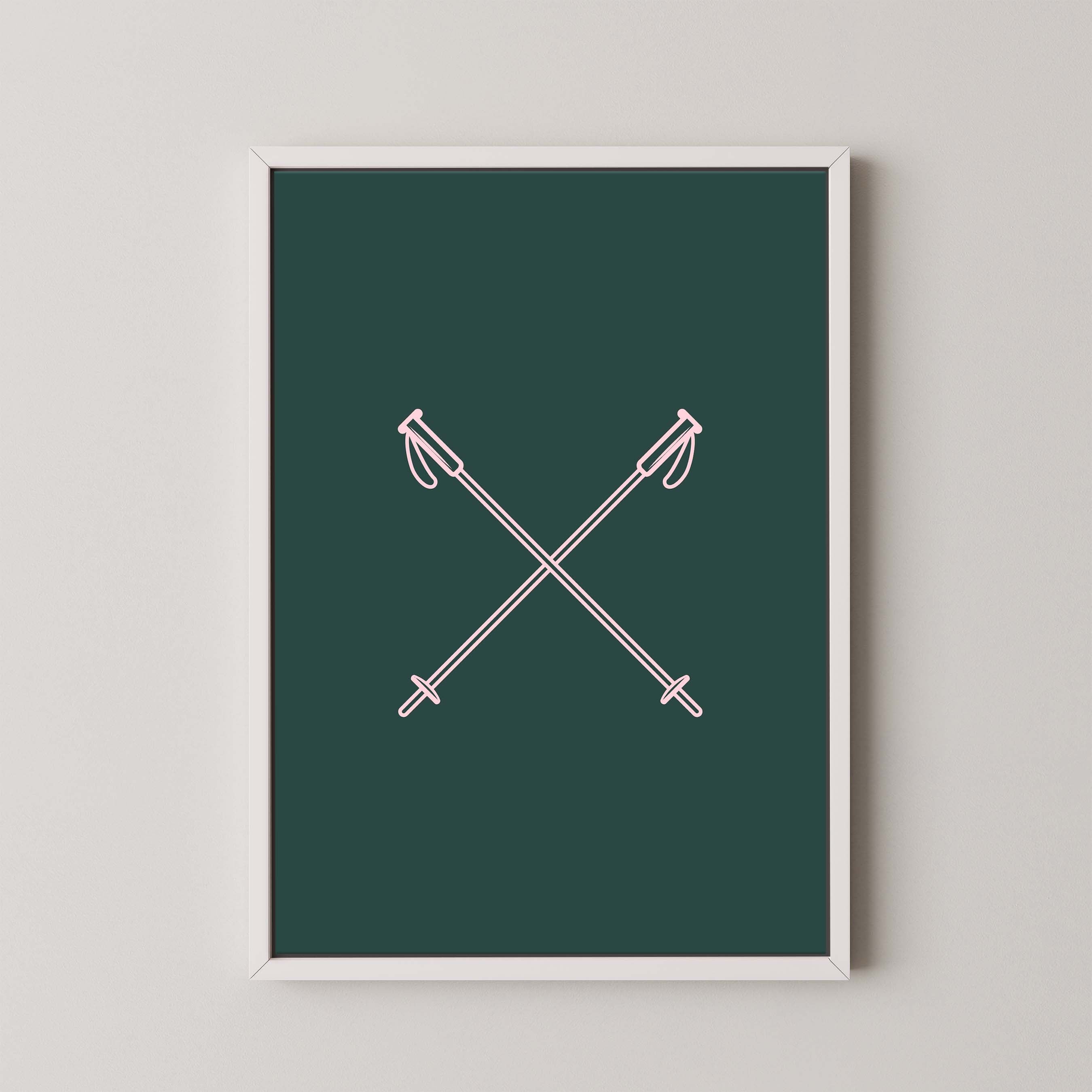Minimalist Poles in Kelly and Pink