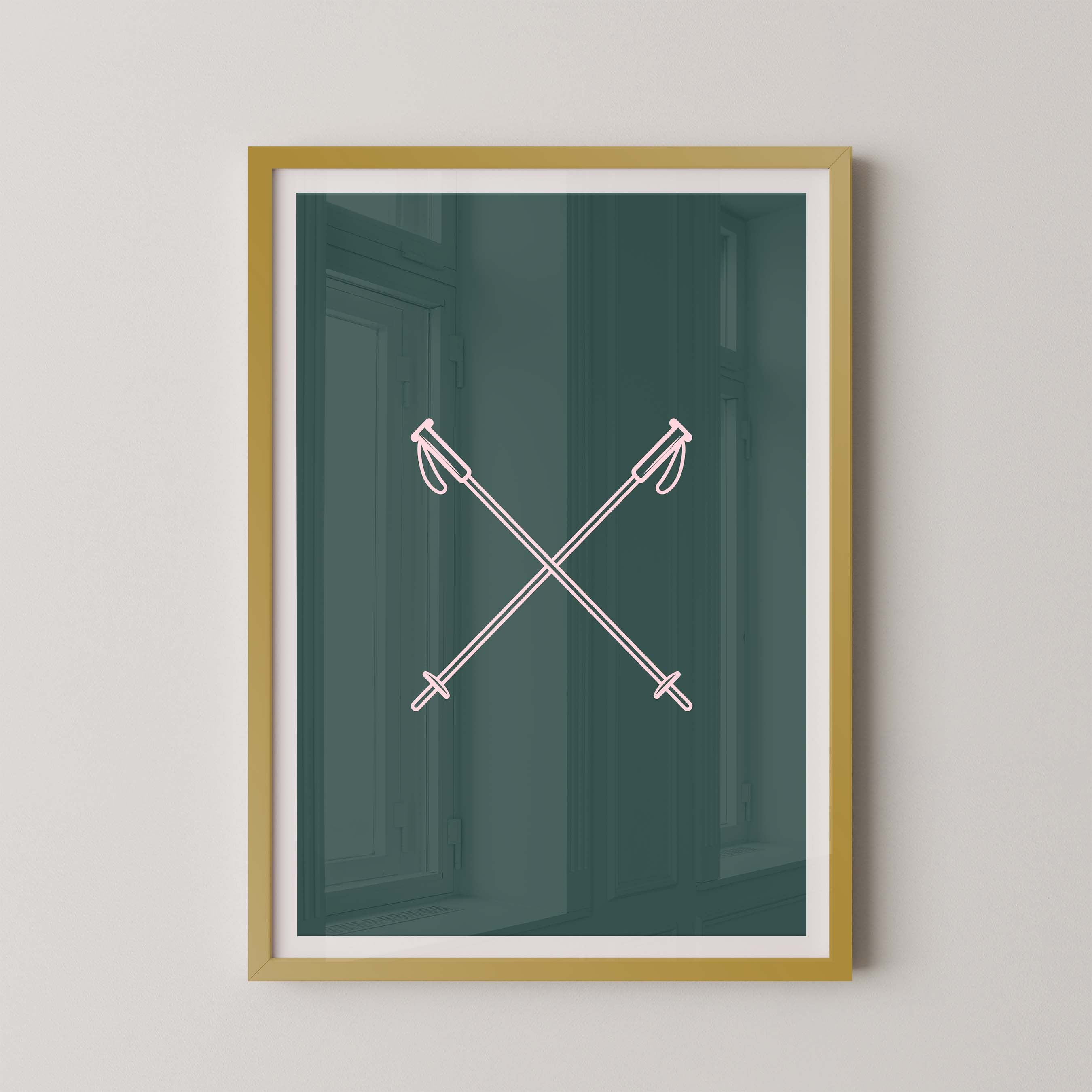 Minimalist Poles in Kelly and Pink