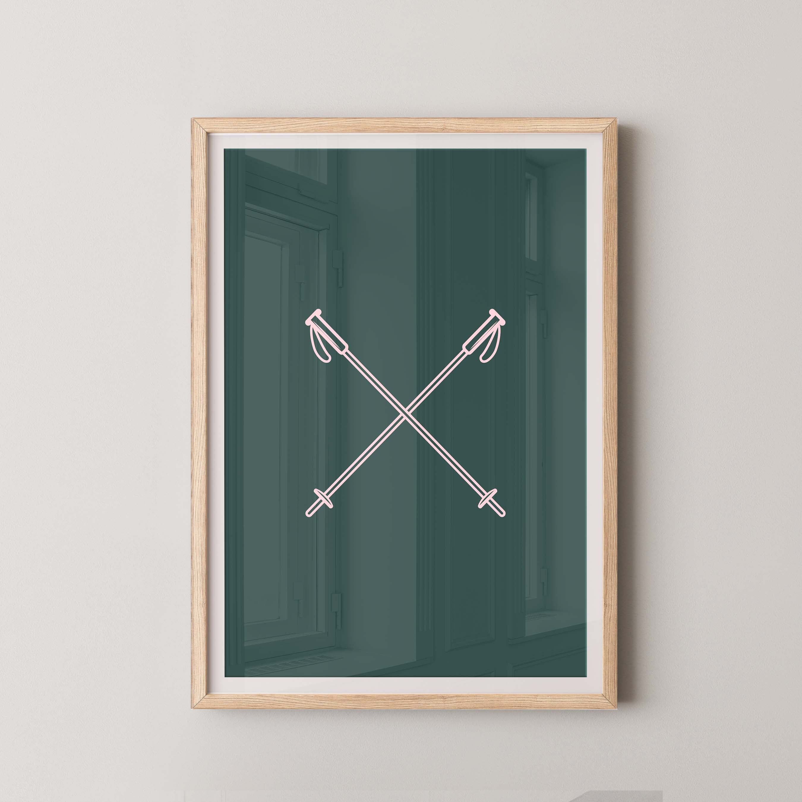 Minimalist Poles in Kelly and Pink