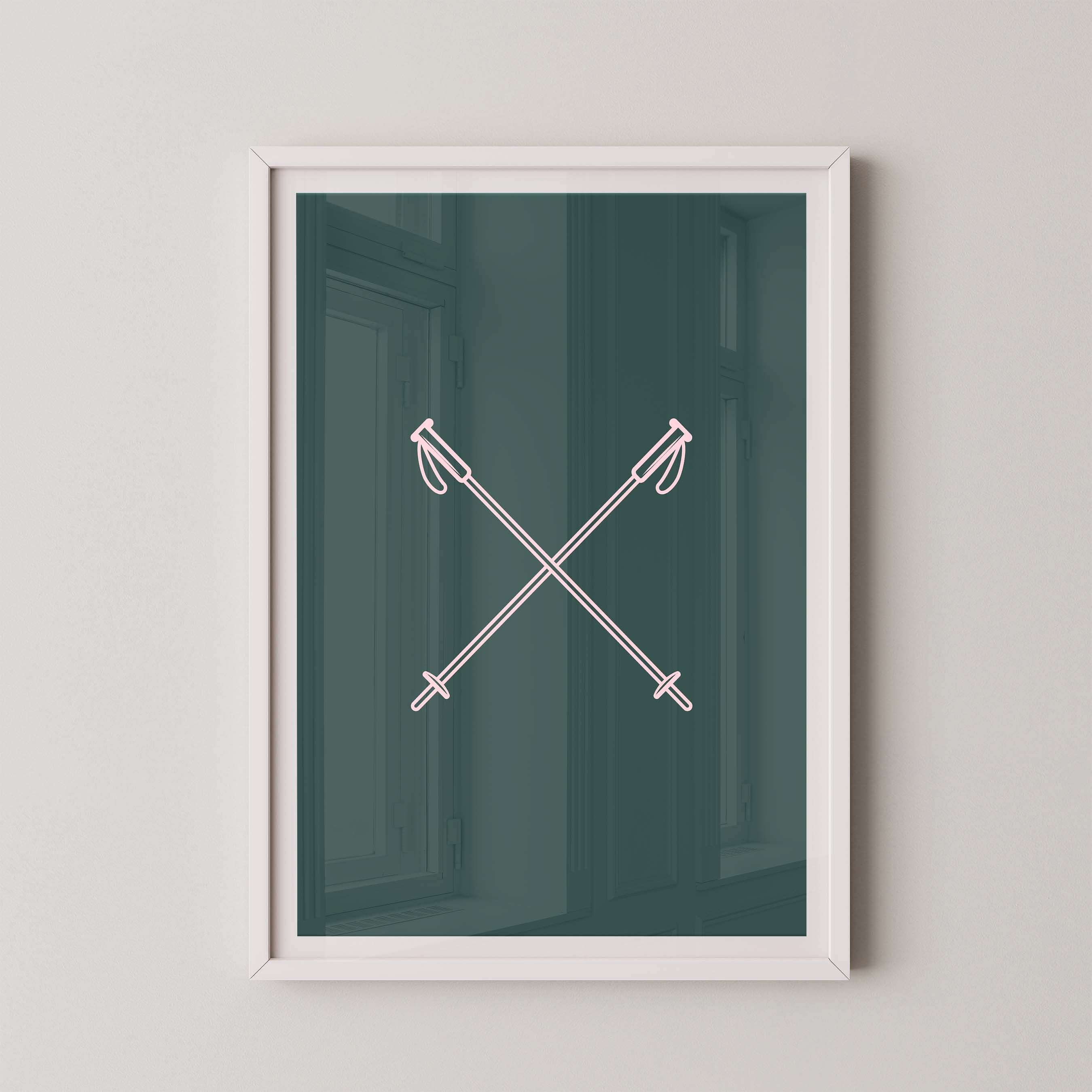 Minimalist Poles in Kelly and Pink