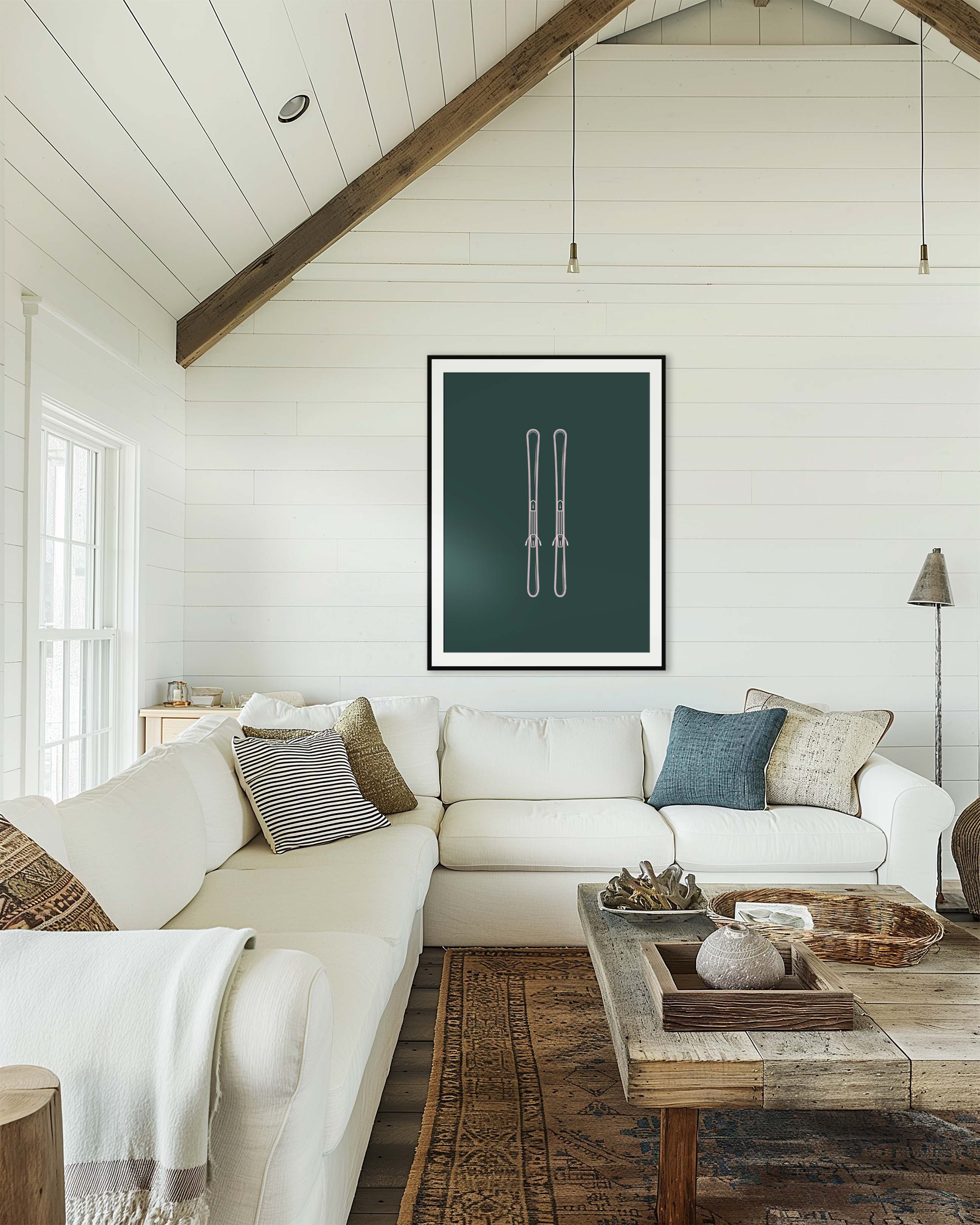Minimalist Skis in Kelly and Pink