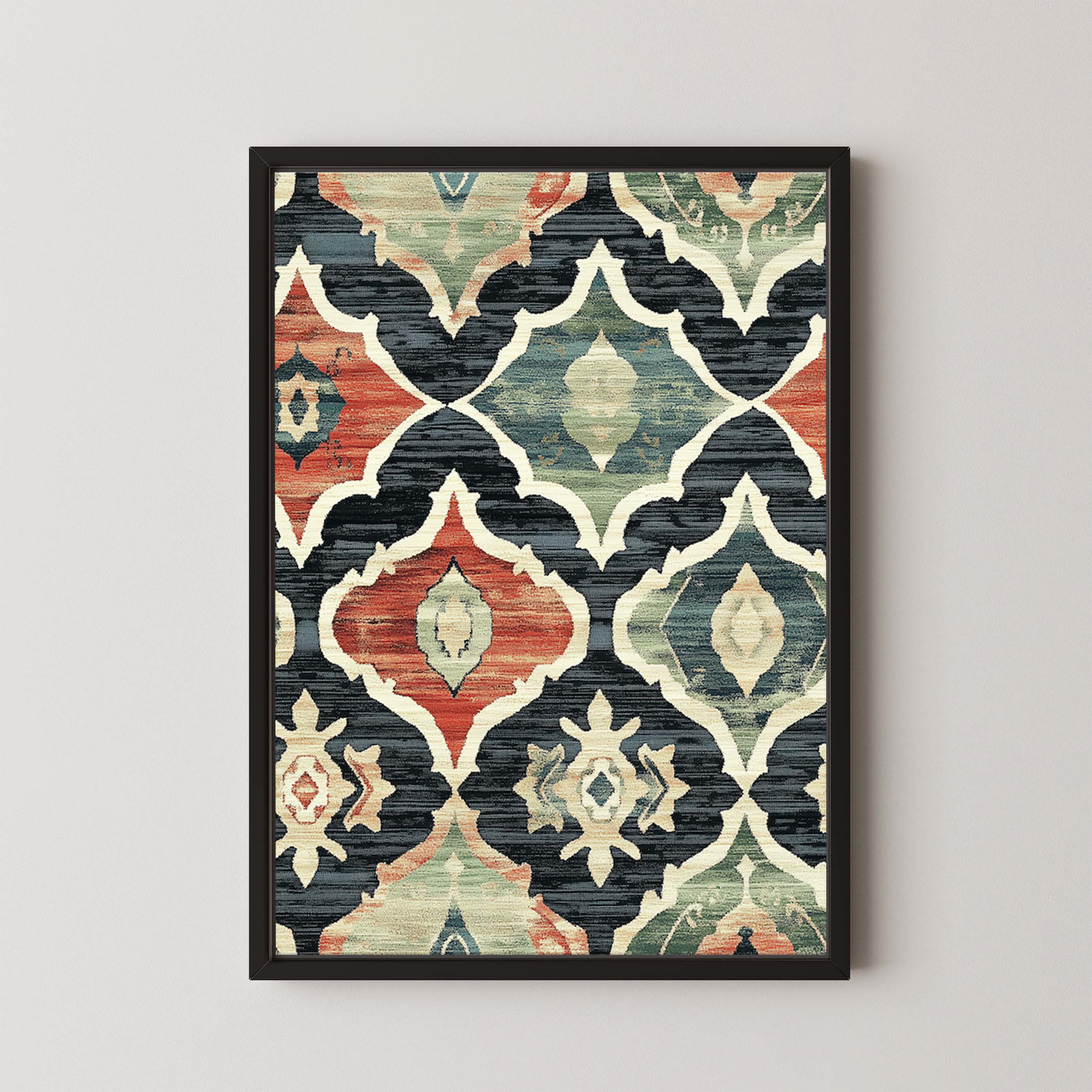 Moroccan Fabric Rust and Sage