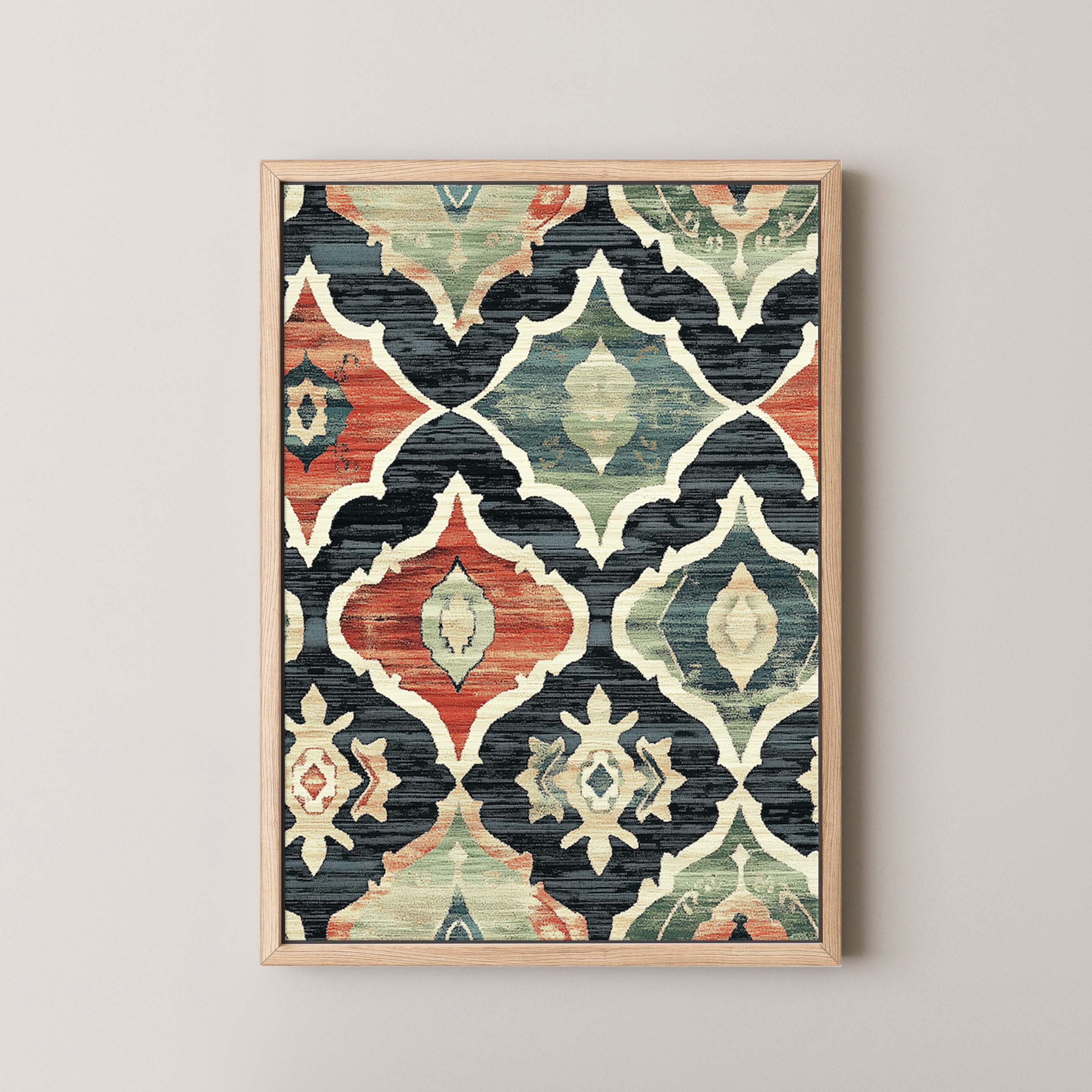 Moroccan Fabric Rust and Sage