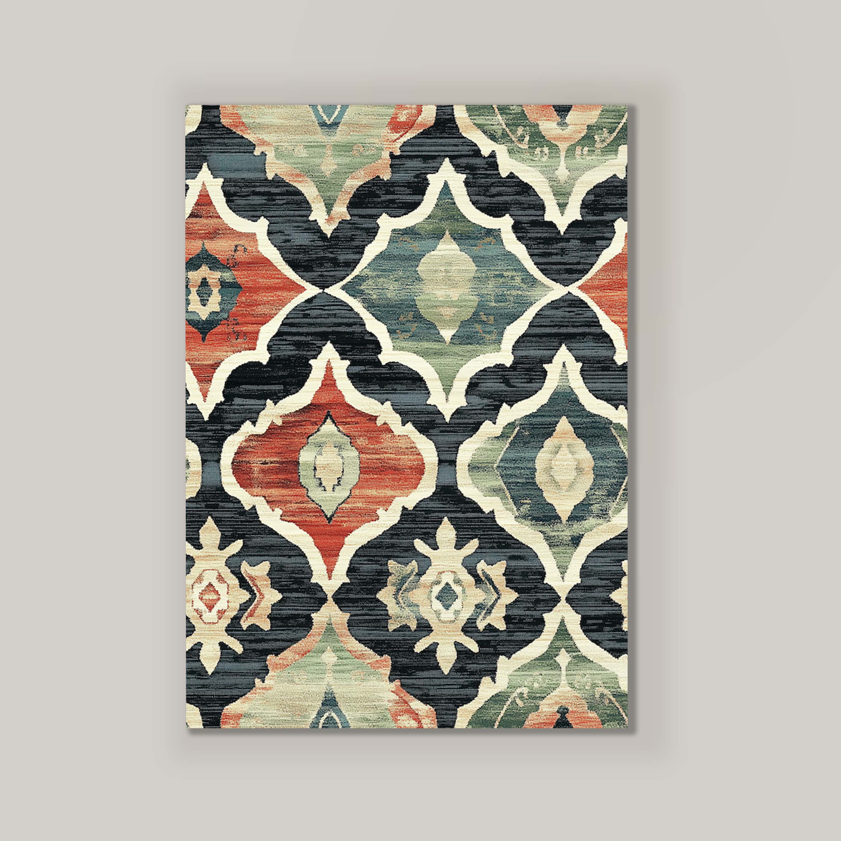 Moroccan Fabric Rust and Sage