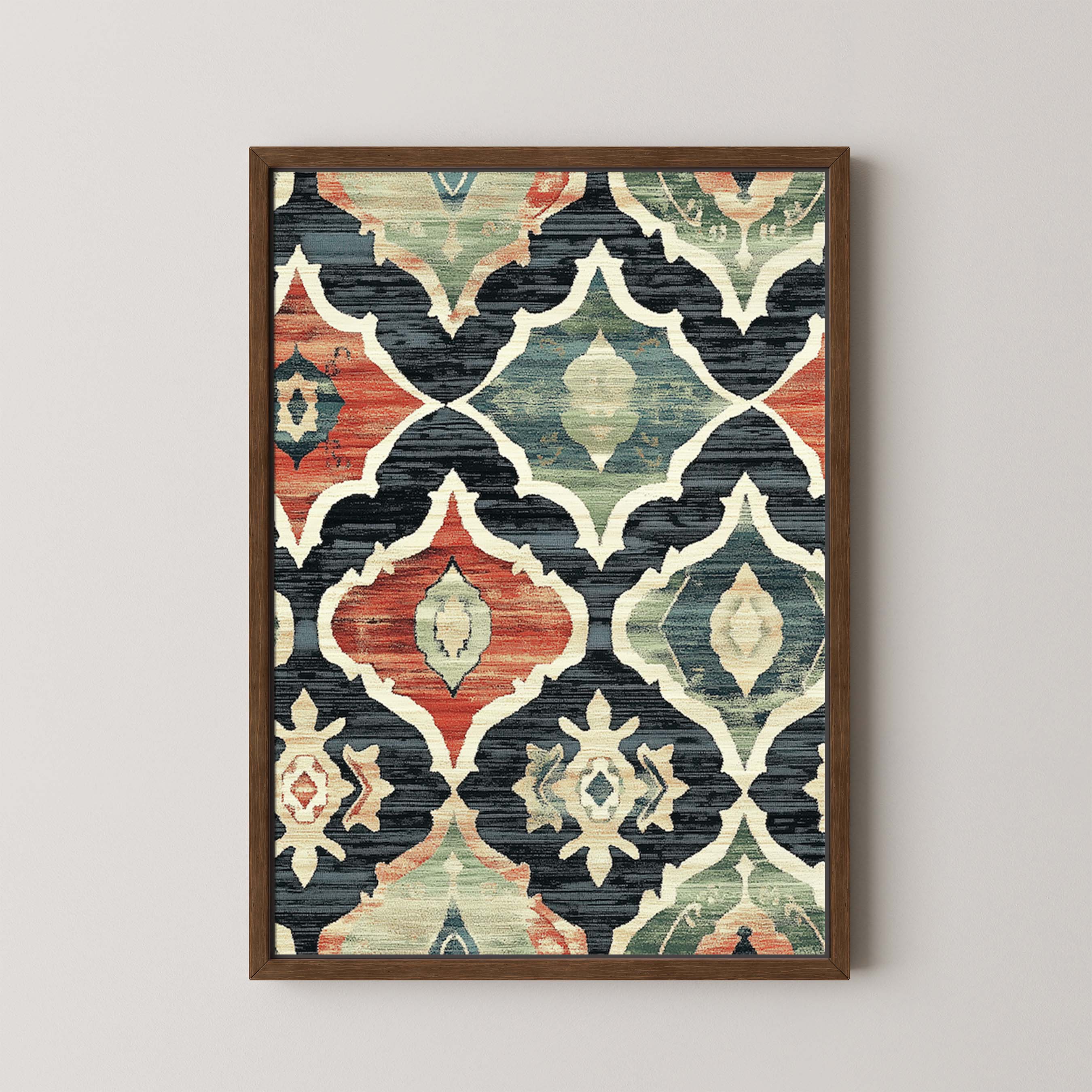 Moroccan Fabric Rust and Sage