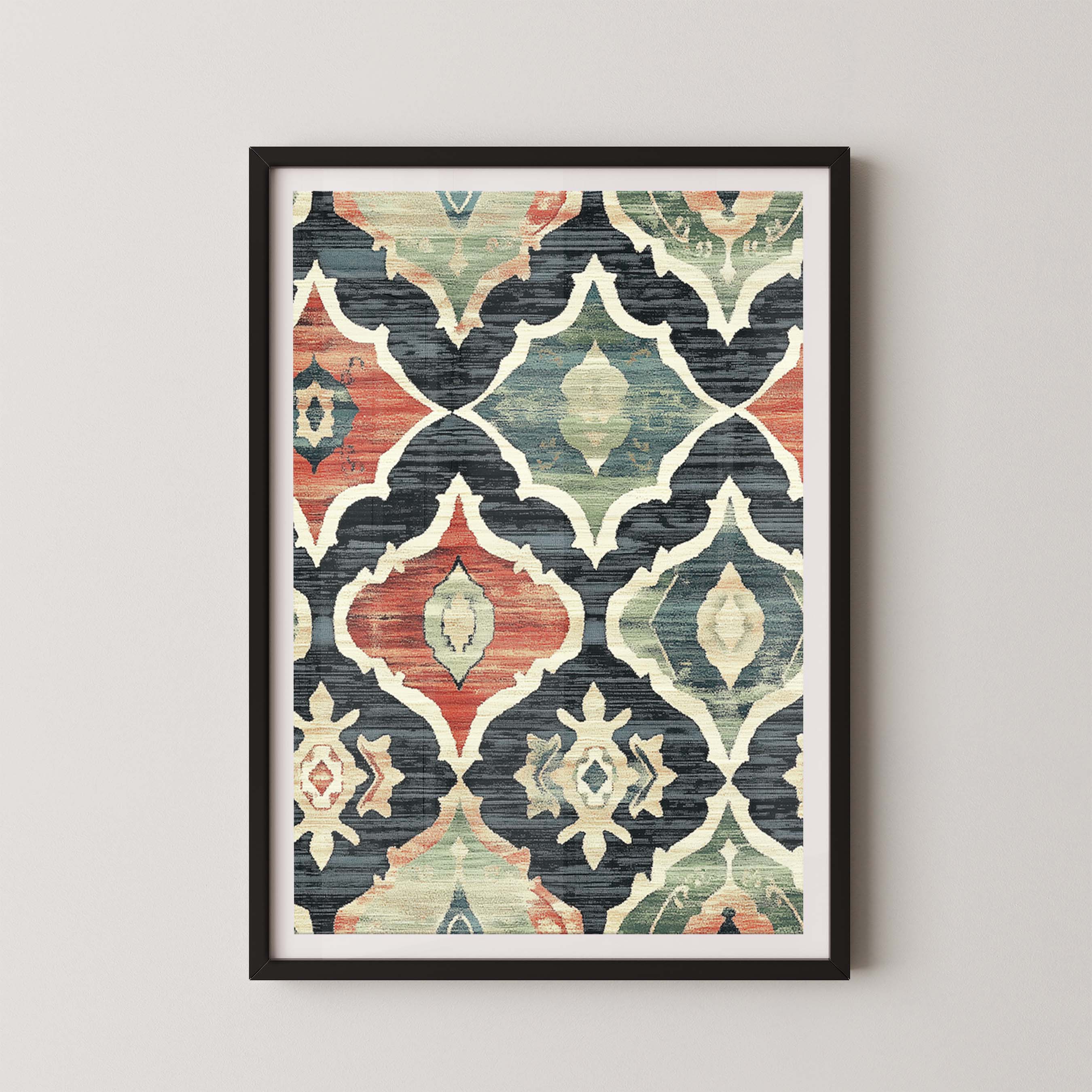 Moroccan Fabric Rust and Sage