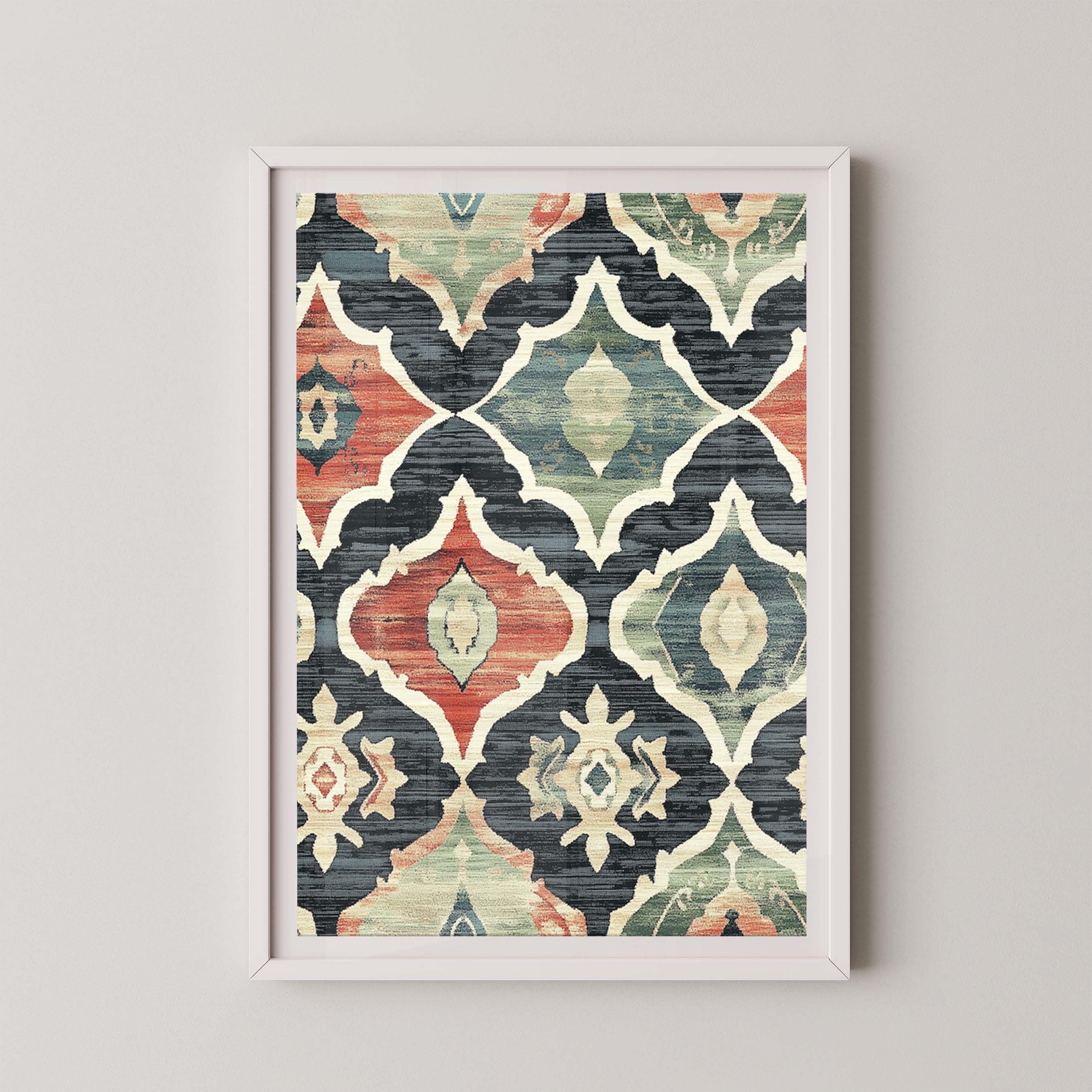 Moroccan Fabric Rust and Sage