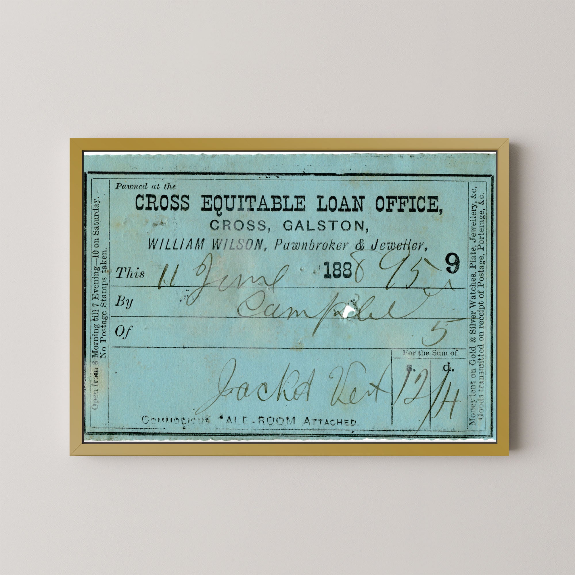 Pawn Ticket