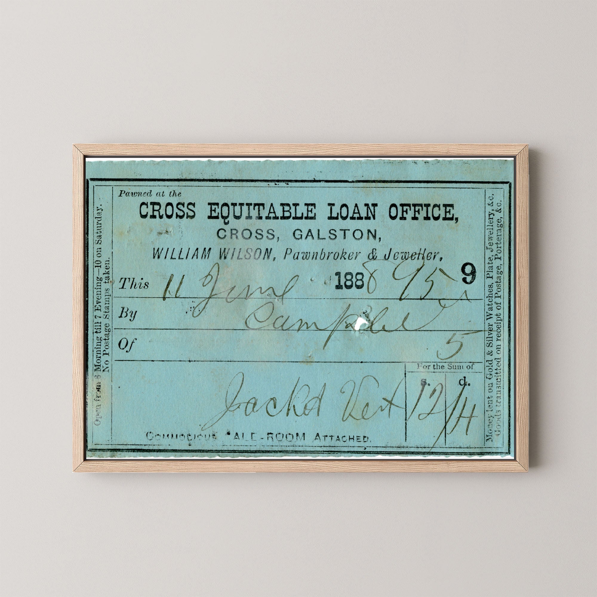 Pawn Ticket