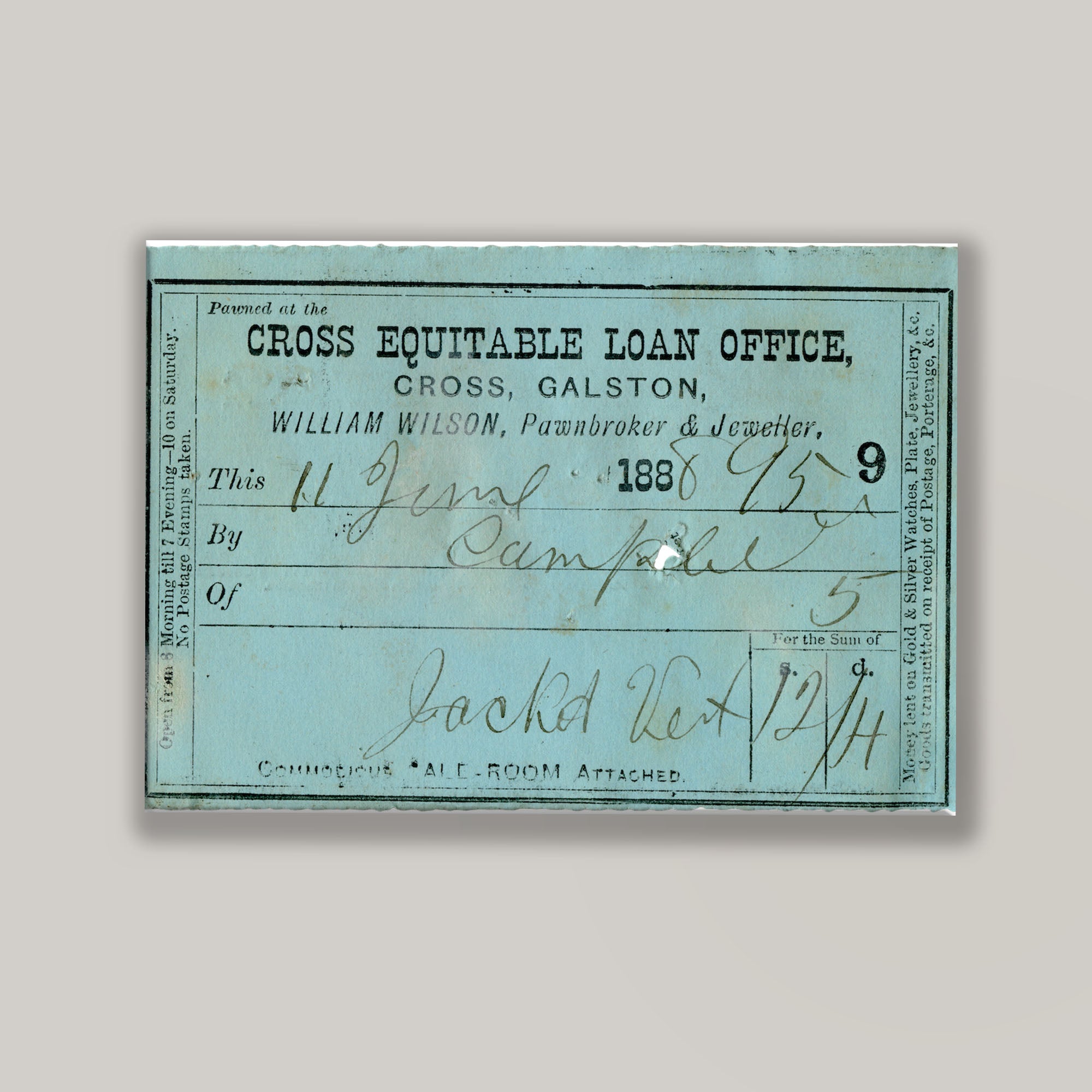 Pawn Ticket