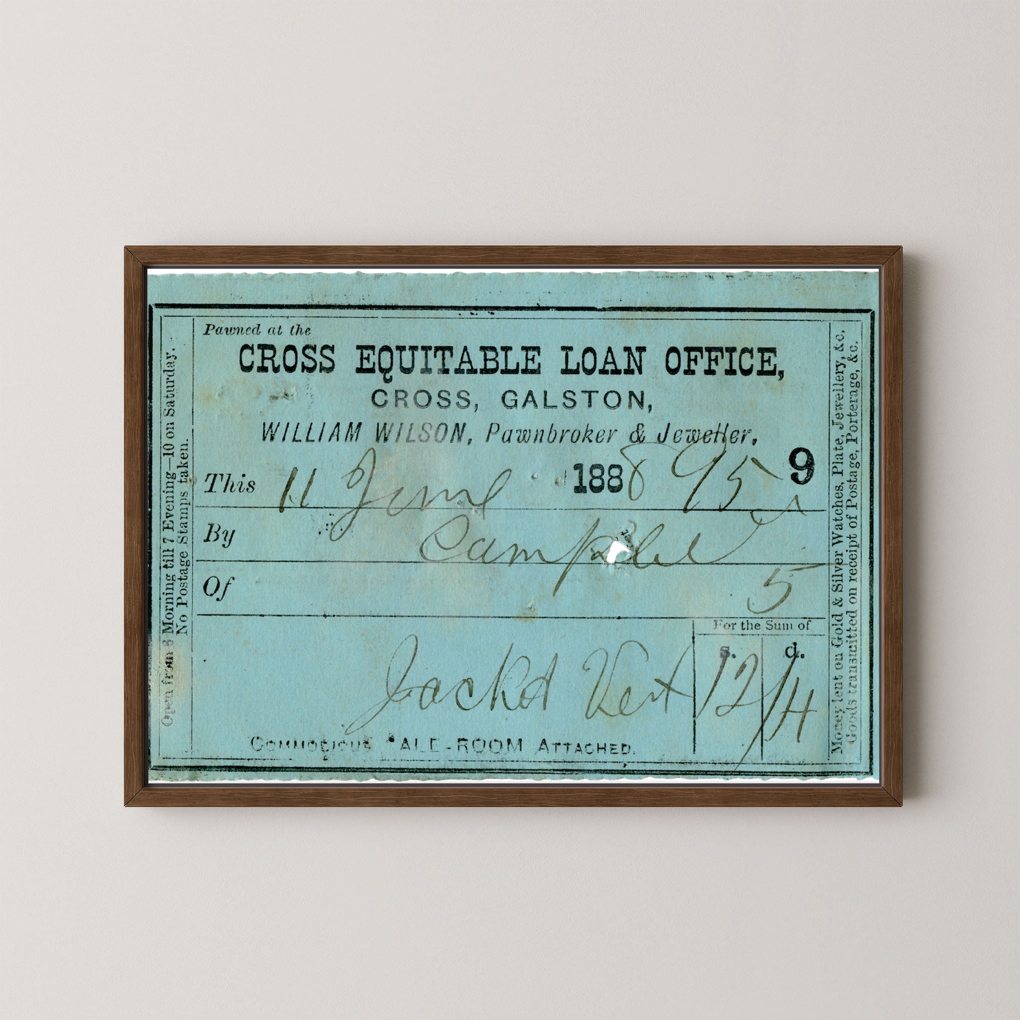 Pawn Ticket