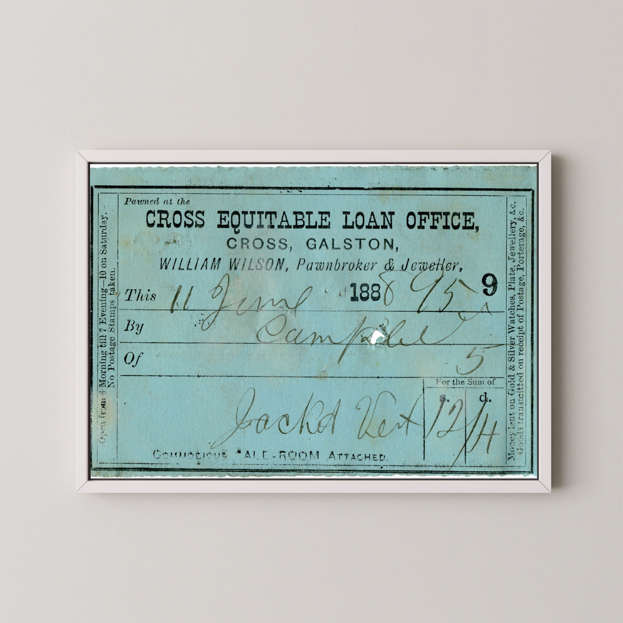 Pawn Ticket