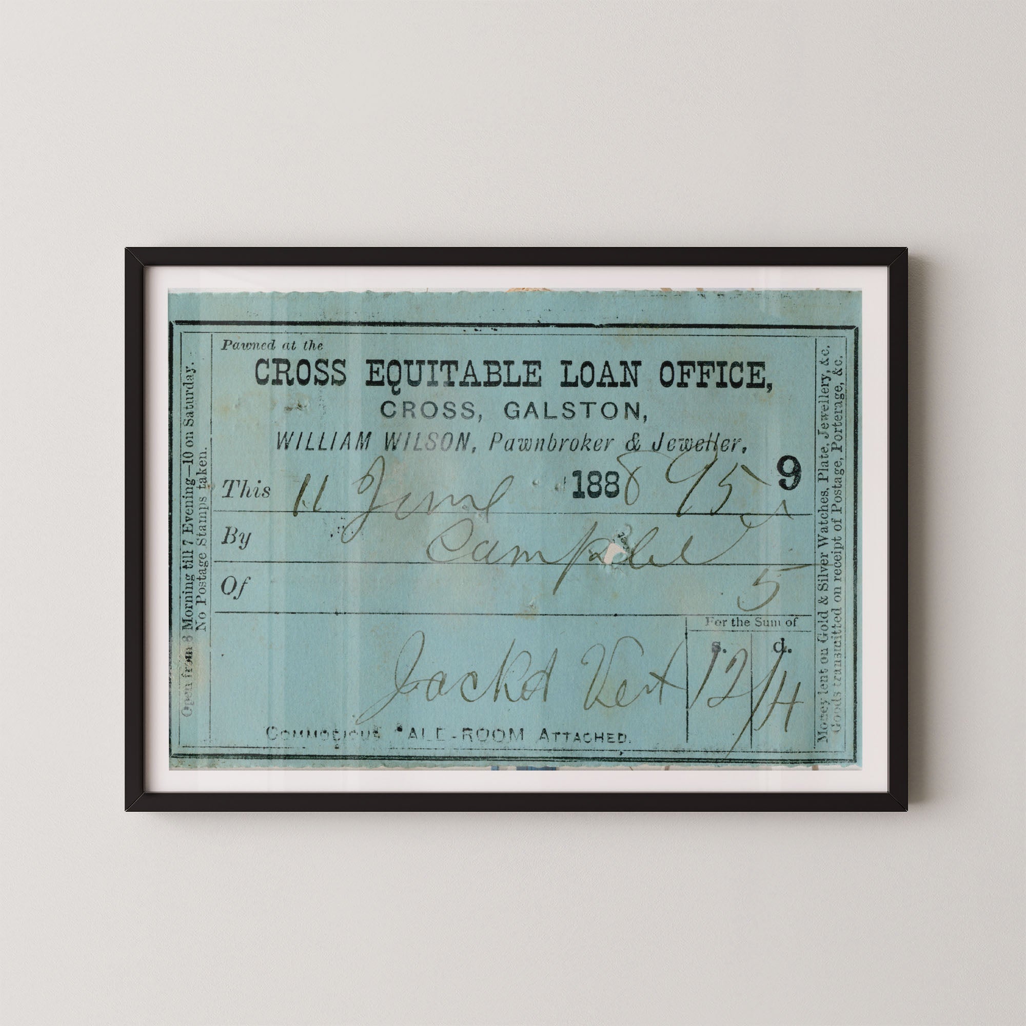 Pawn Ticket