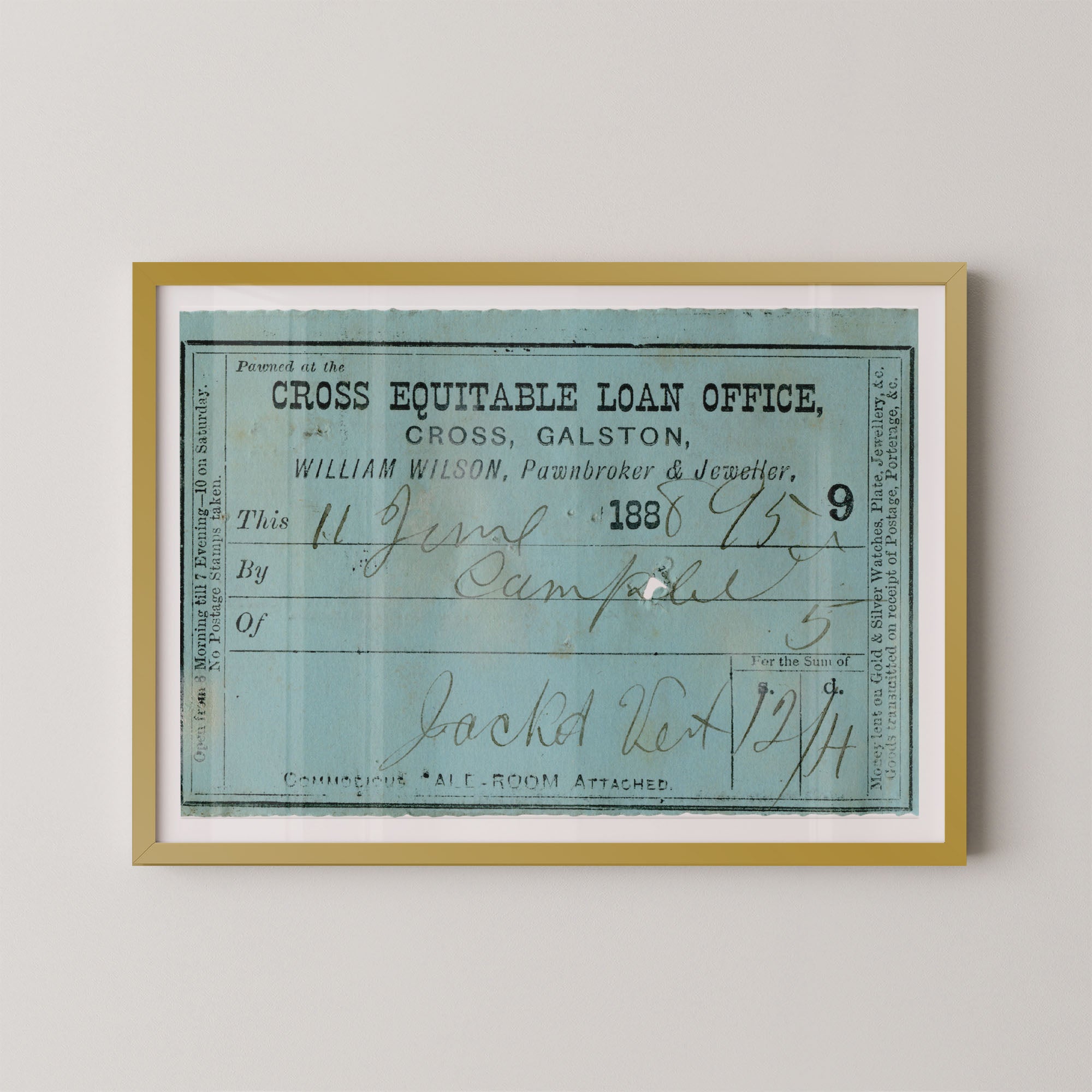 Pawn Ticket