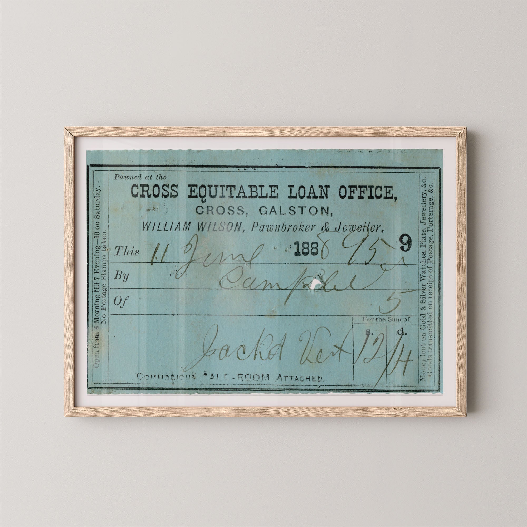 Pawn Ticket