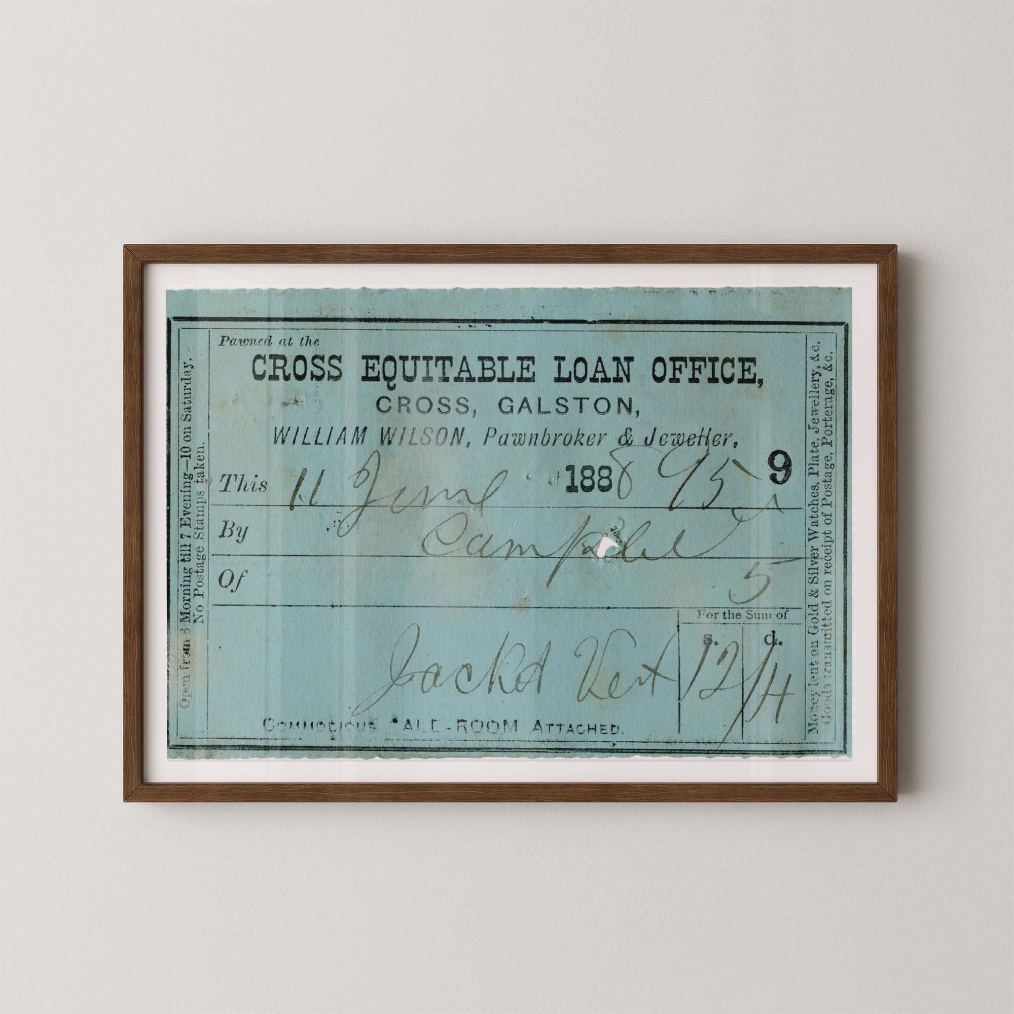 Pawn Ticket