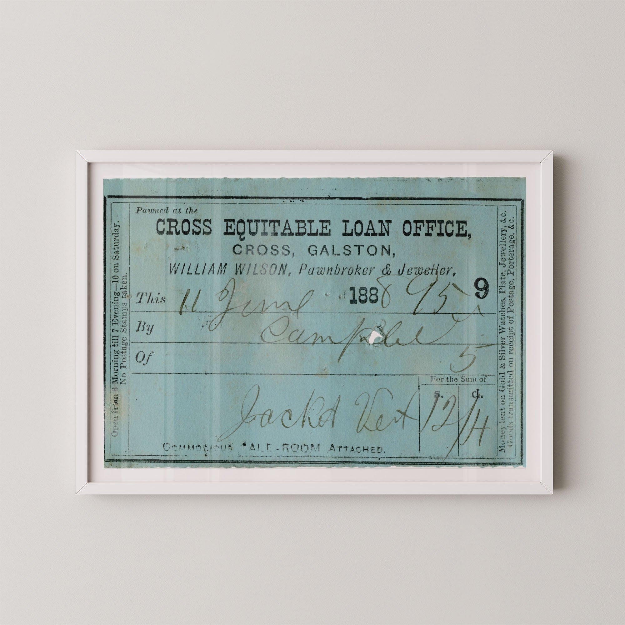 Pawn Ticket