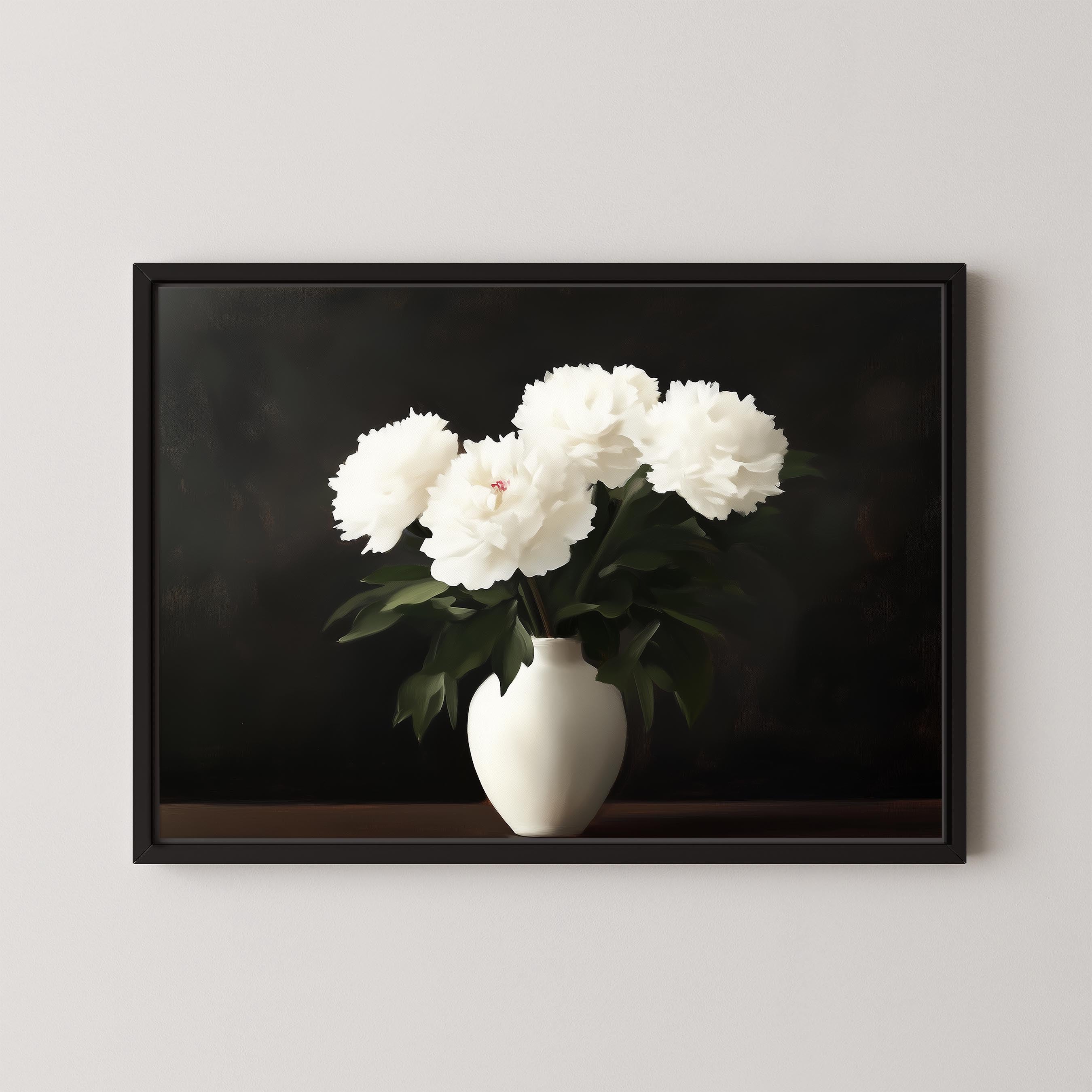 Peonies on Black