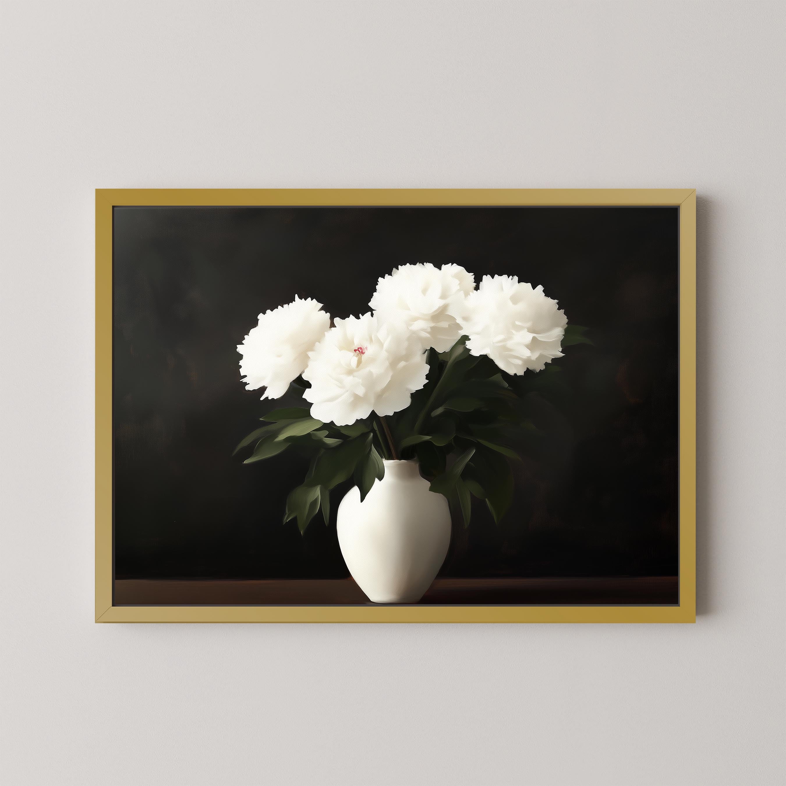Peonies on Black