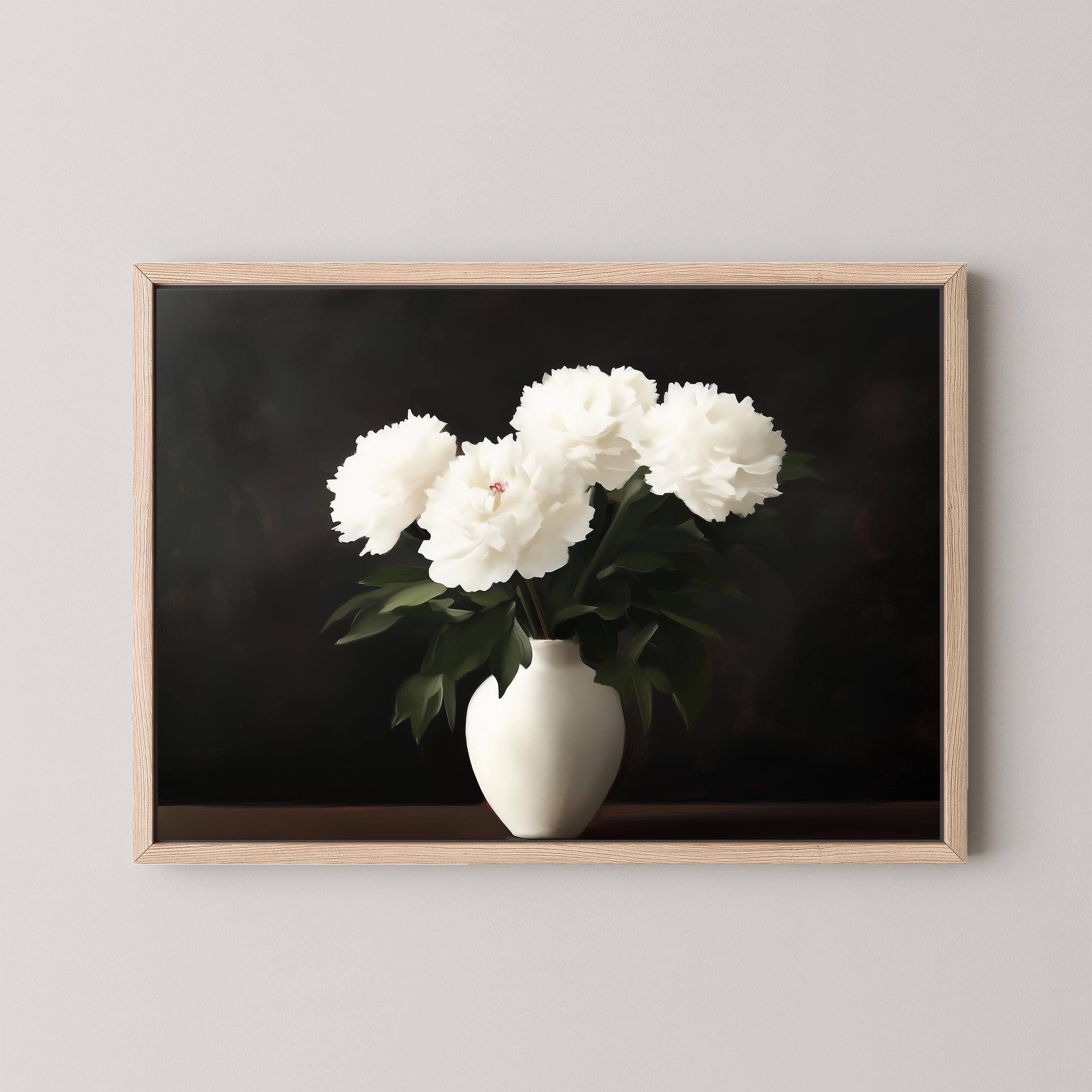 Peonies on Black