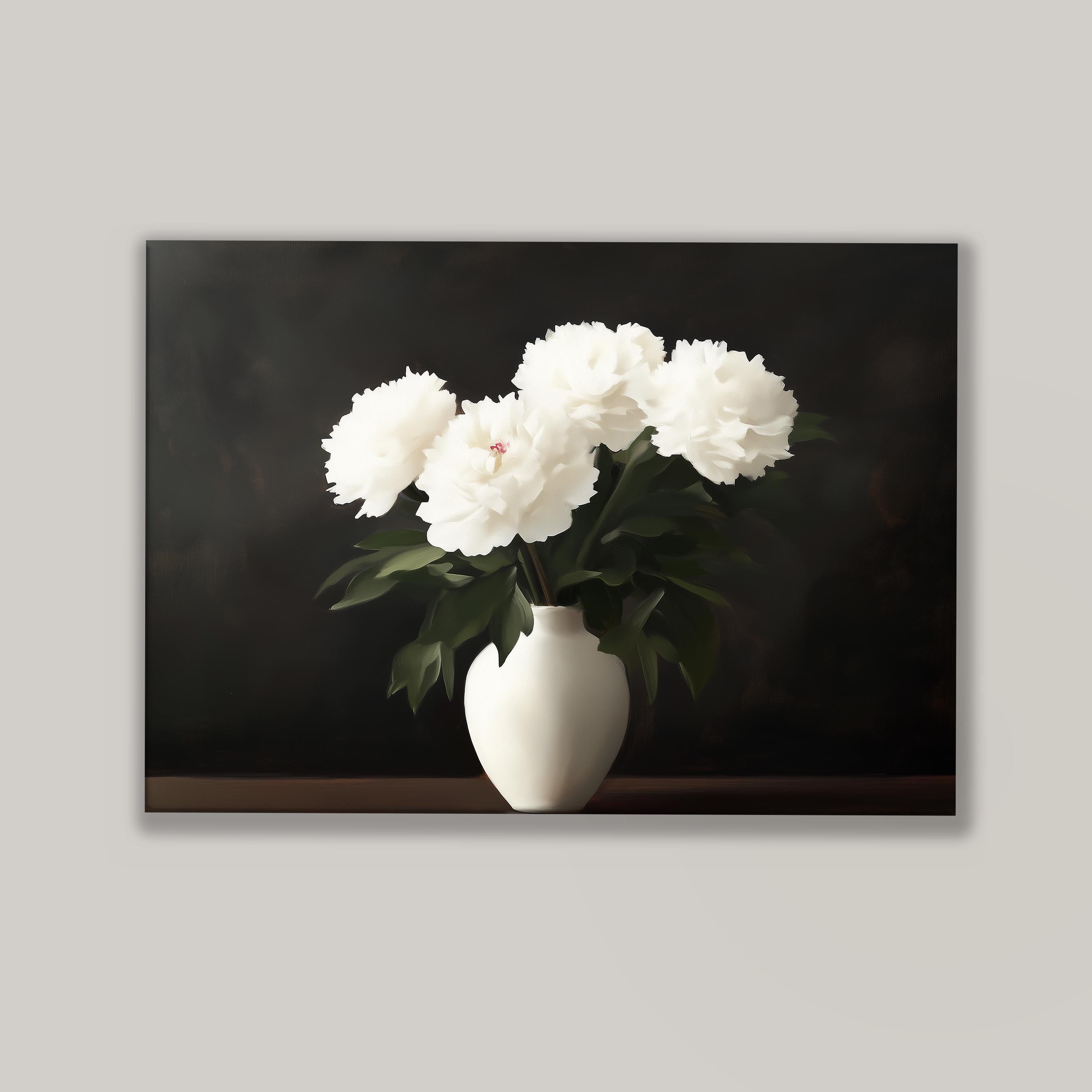 Peonies on Black