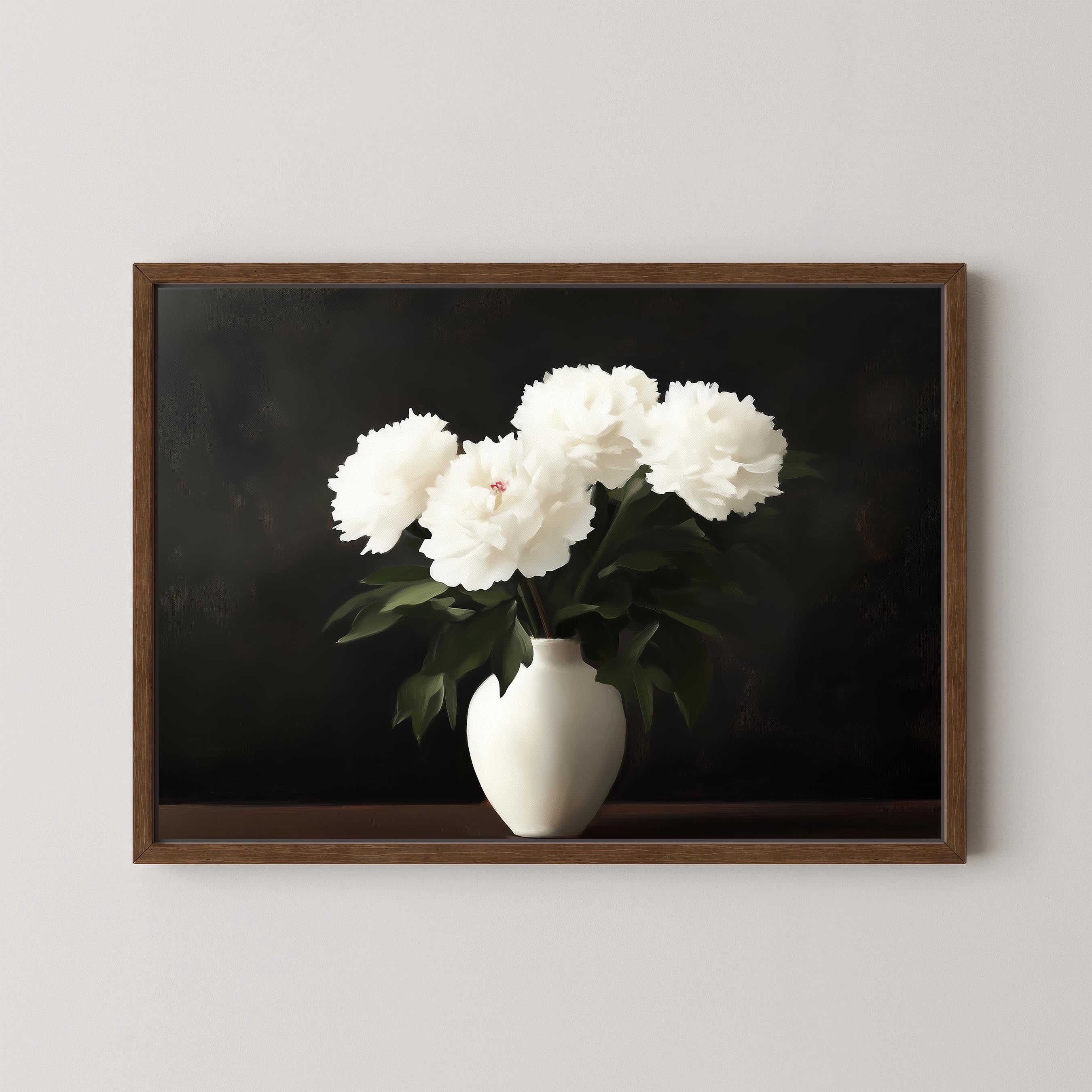 Peonies on Black