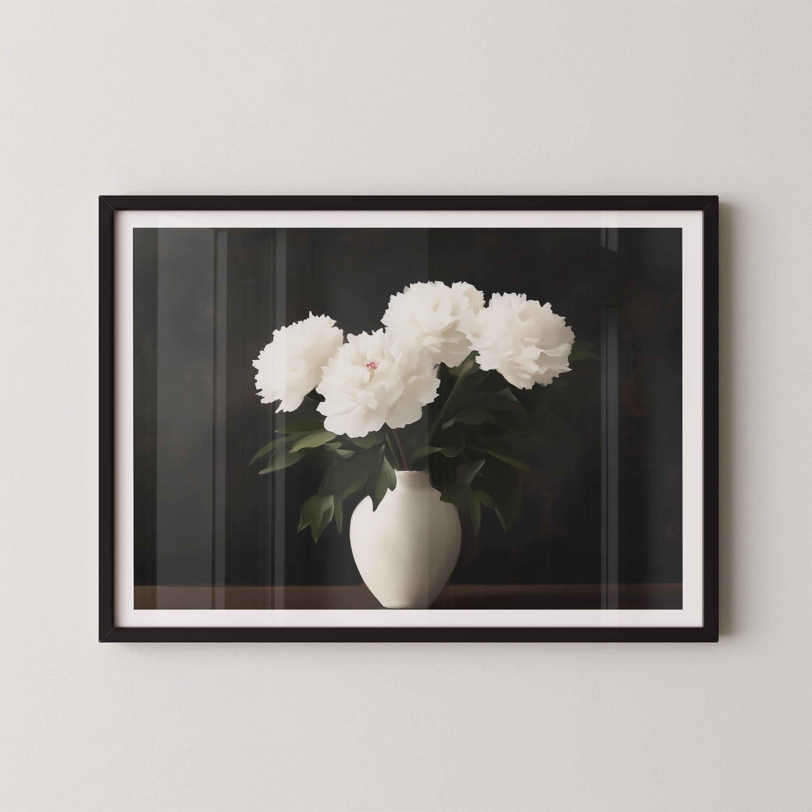 Peonies on Black