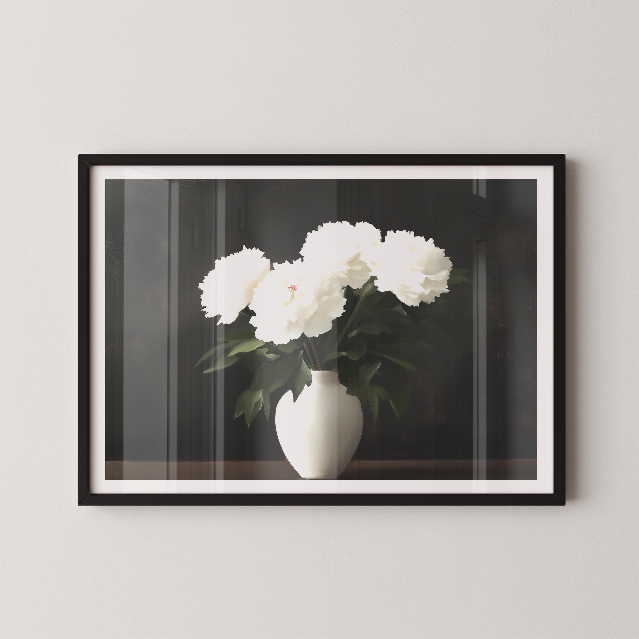 Peonies on Black