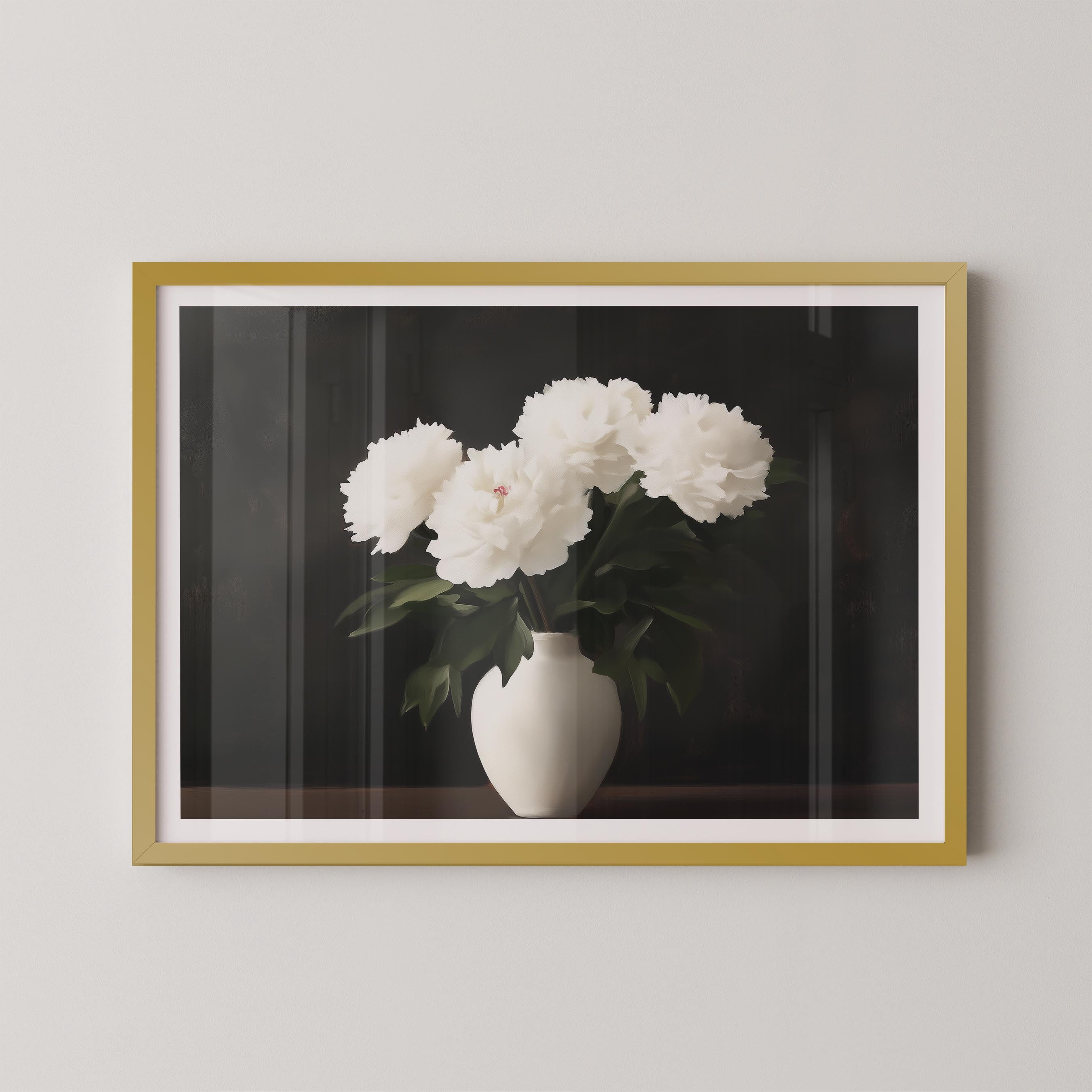 Peonies on Black