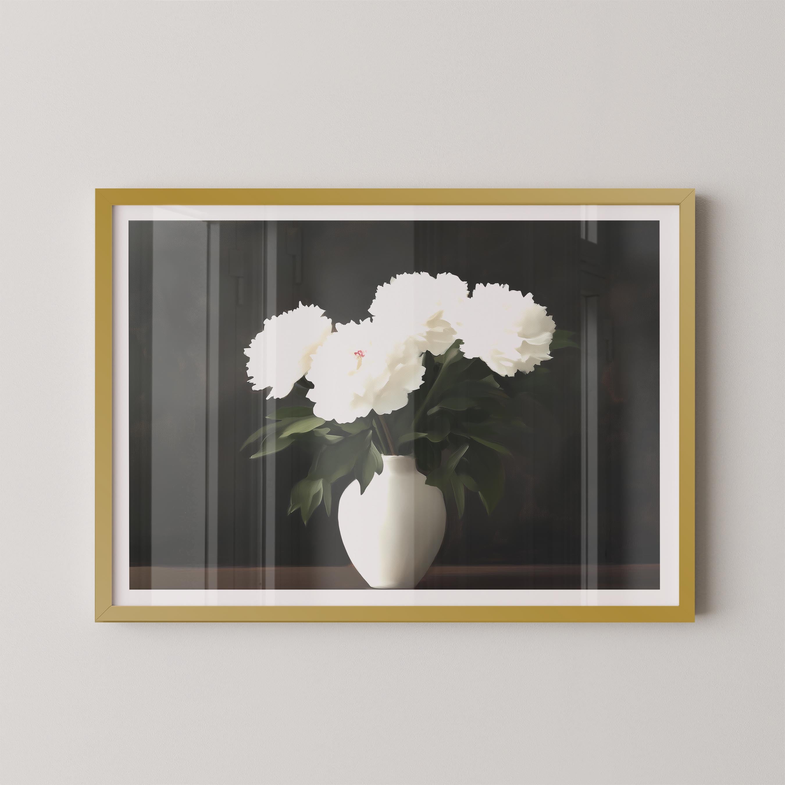 Peonies on Black