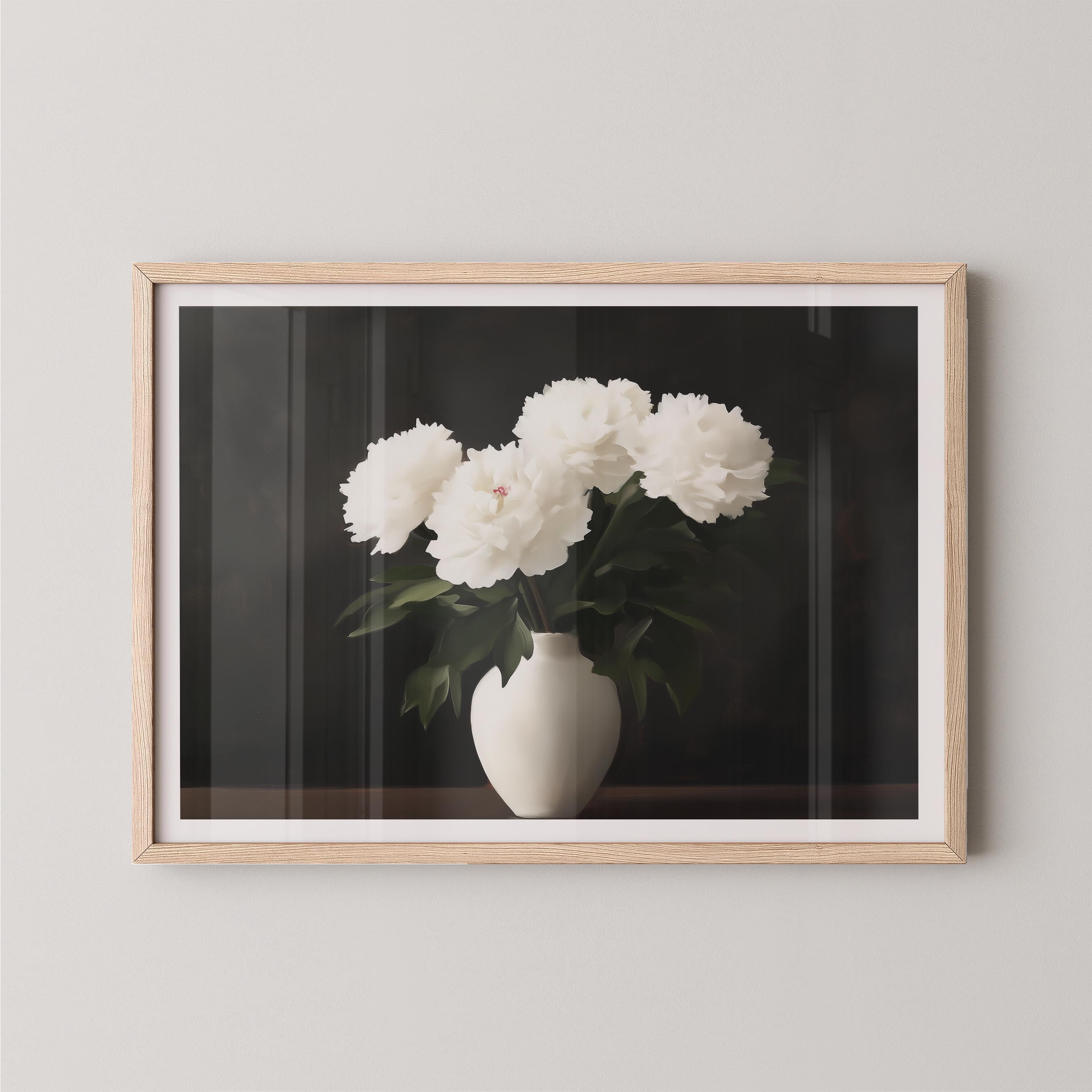 Peonies on Black
