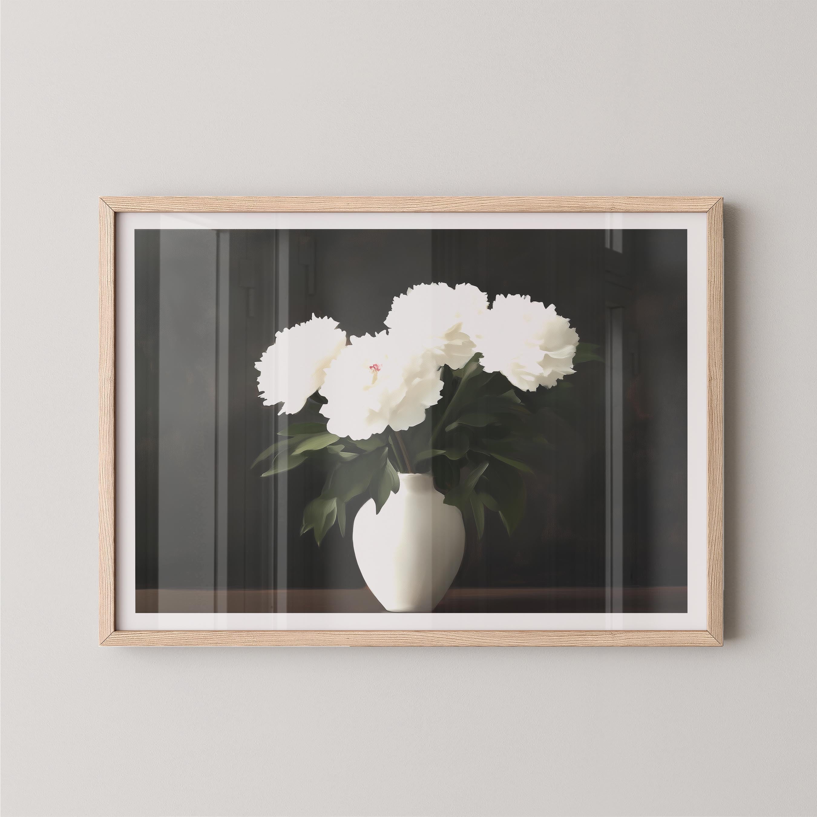 Peonies on Black
