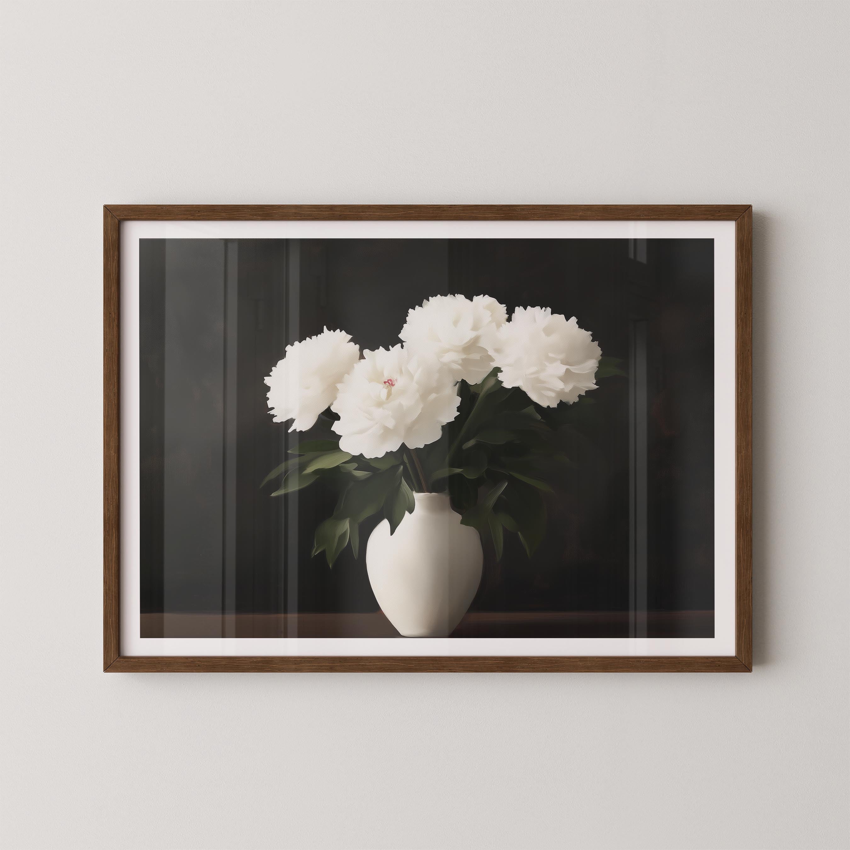 Peonies on Black