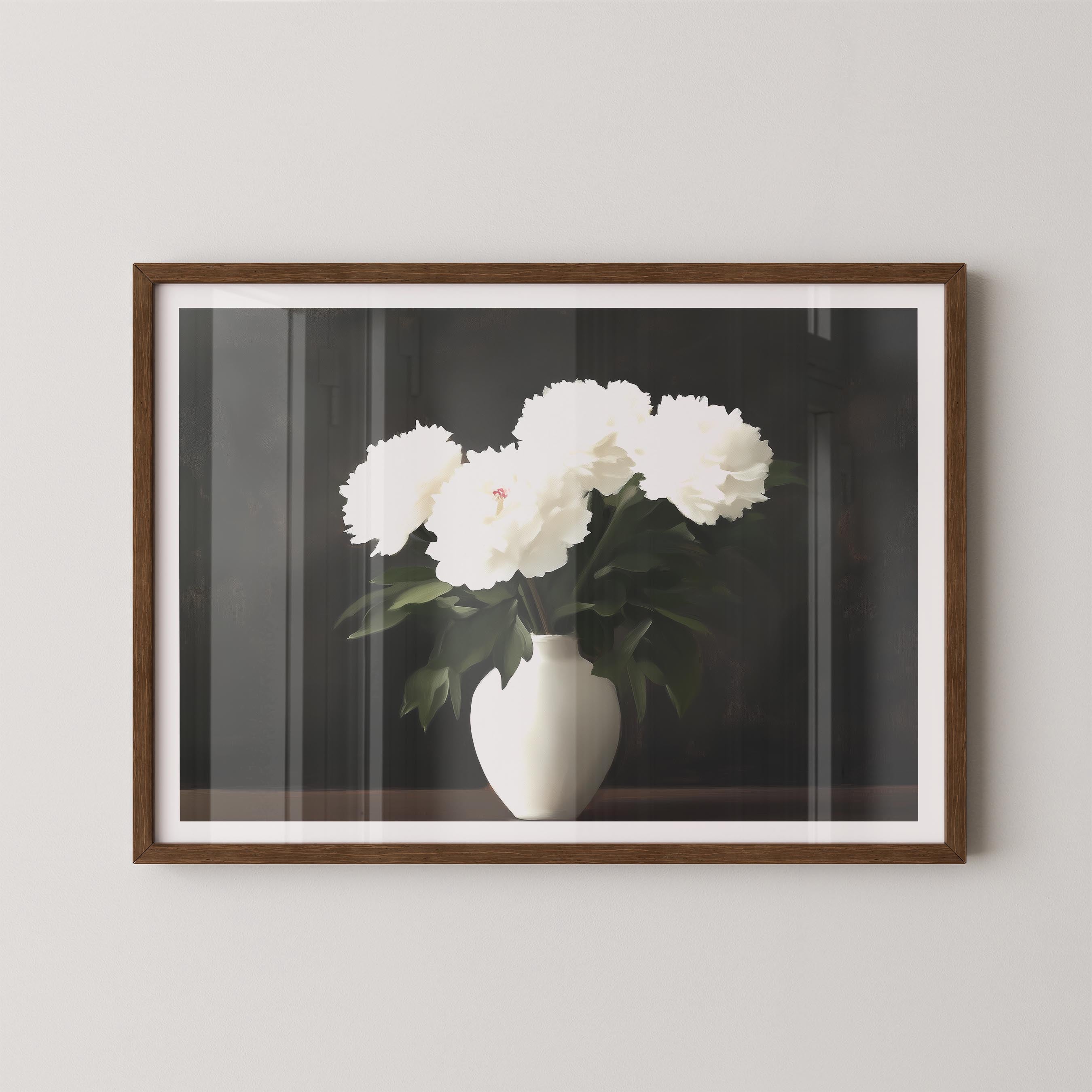 Peonies on Black