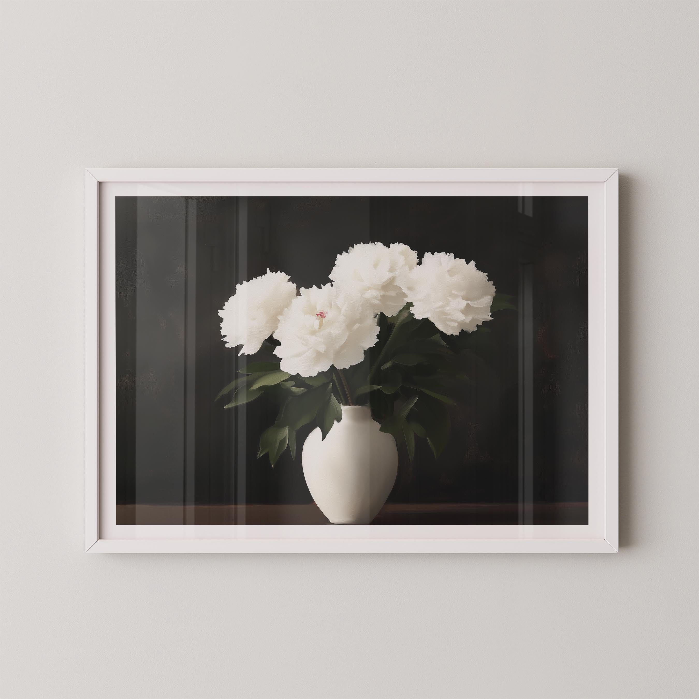 Peonies on Black