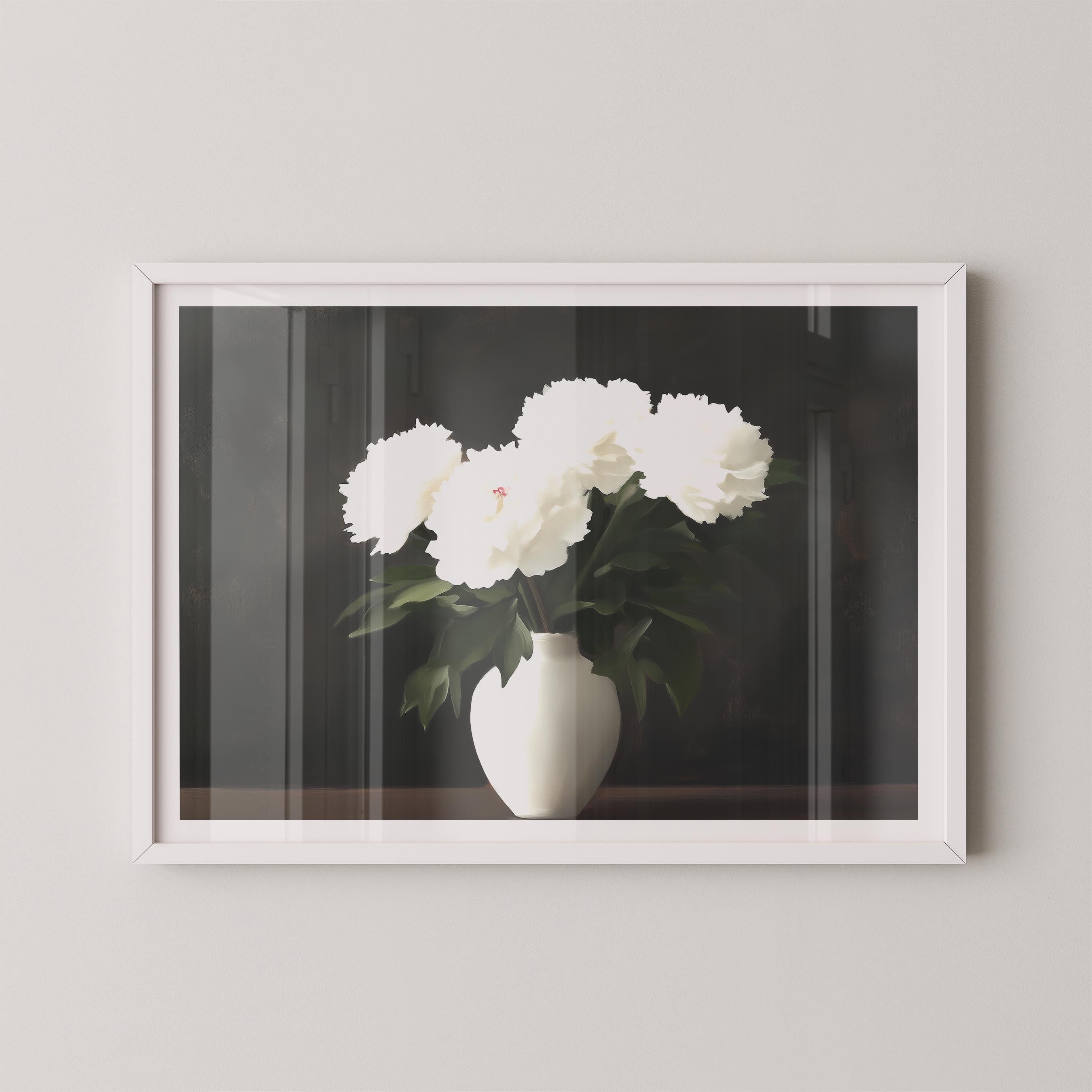 Peonies on Black
