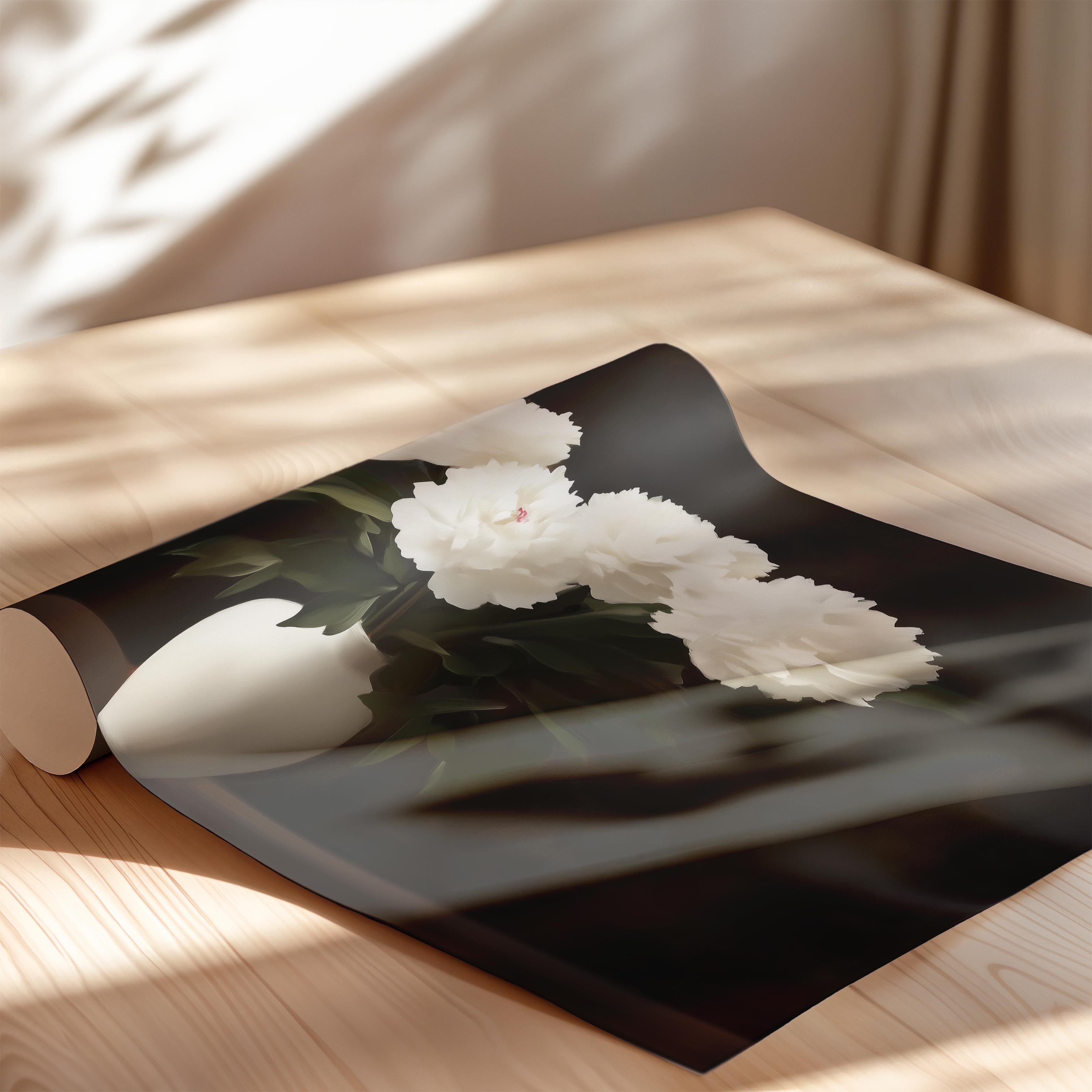 Peonies on Black