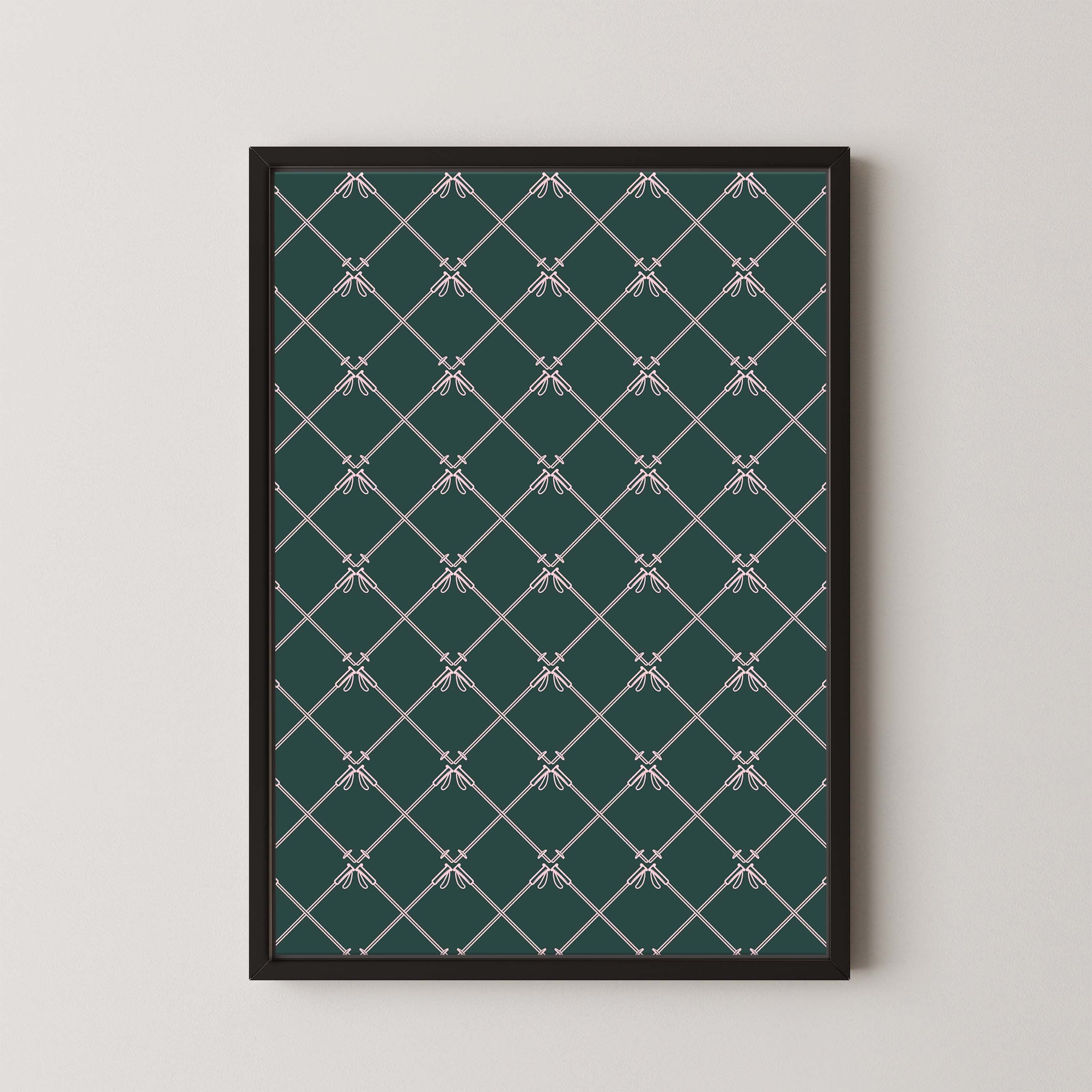 Pole Pattern in Kelly and Pink