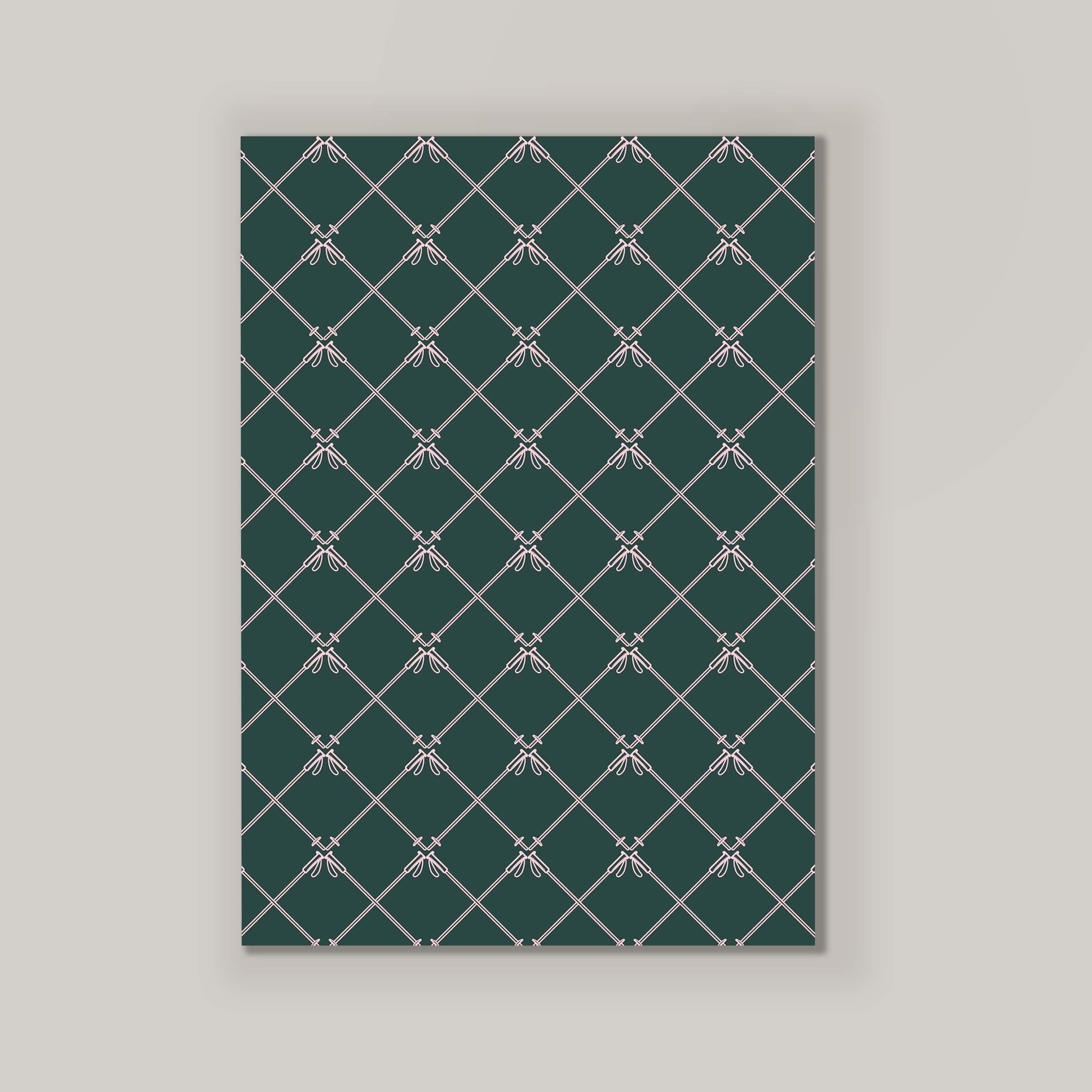 Pole Pattern in Kelly and Pink