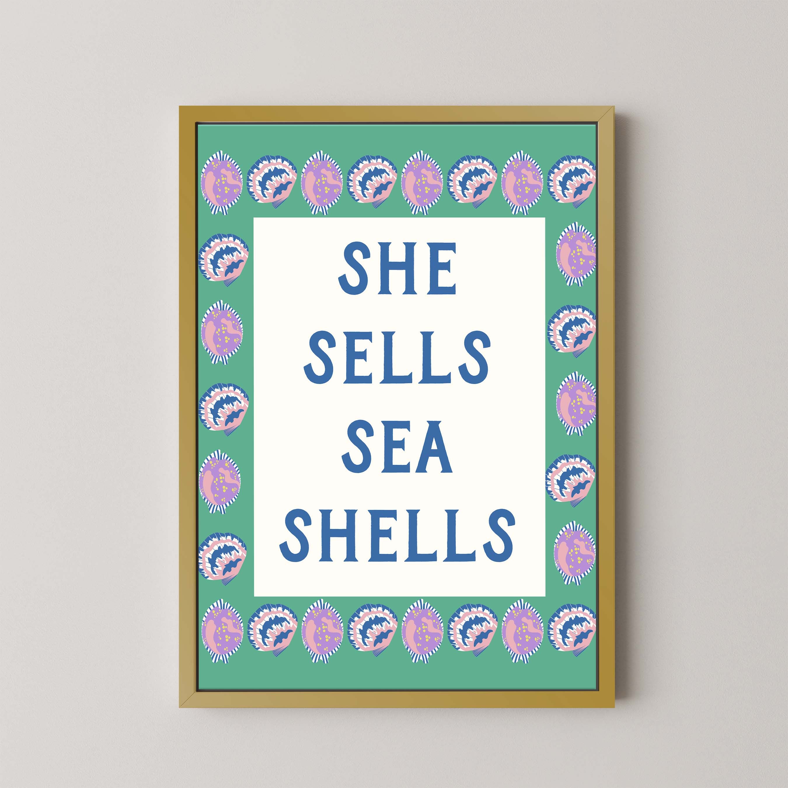 She Sells Sea Shells Bold in Green