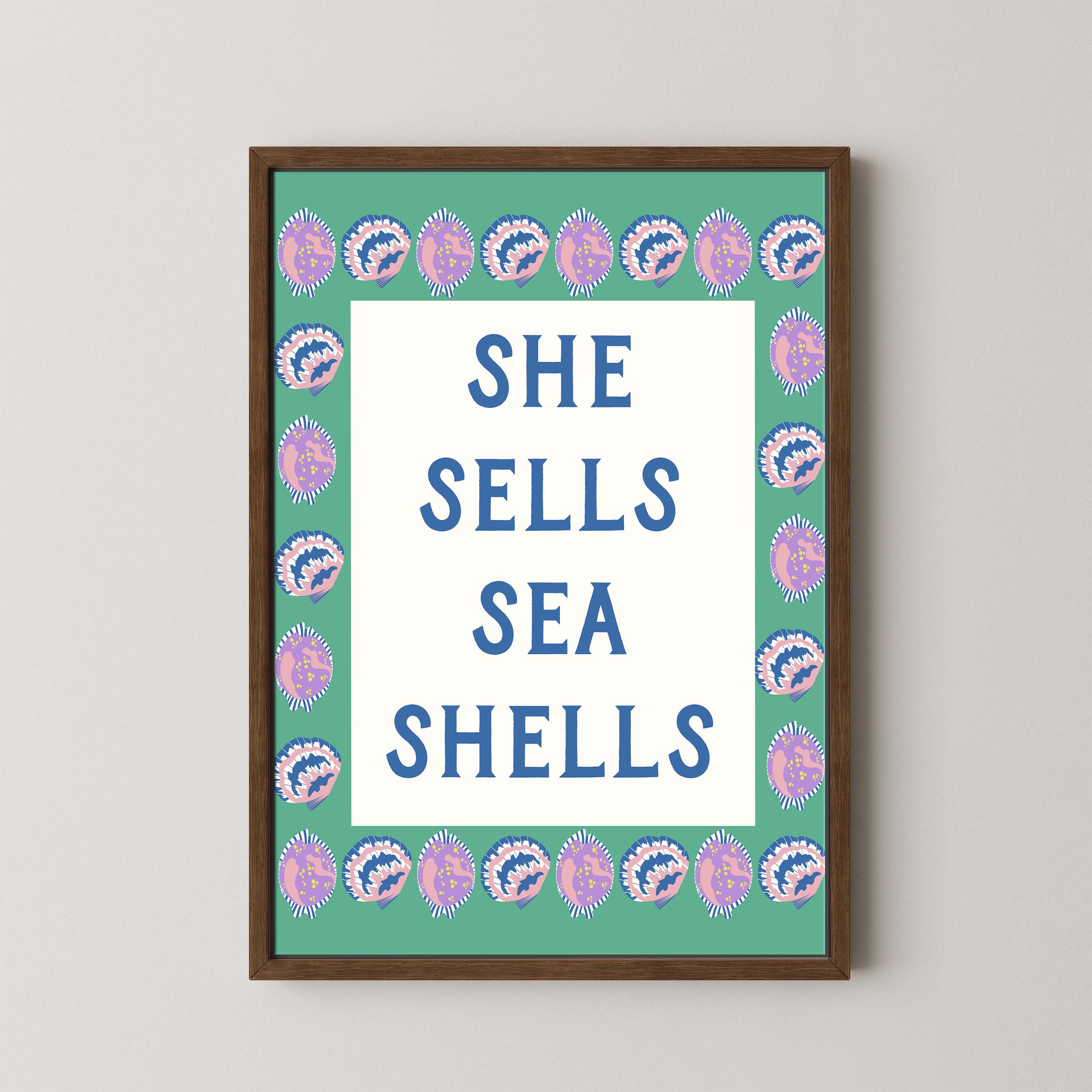 She Sells Sea Shells Bold in Green