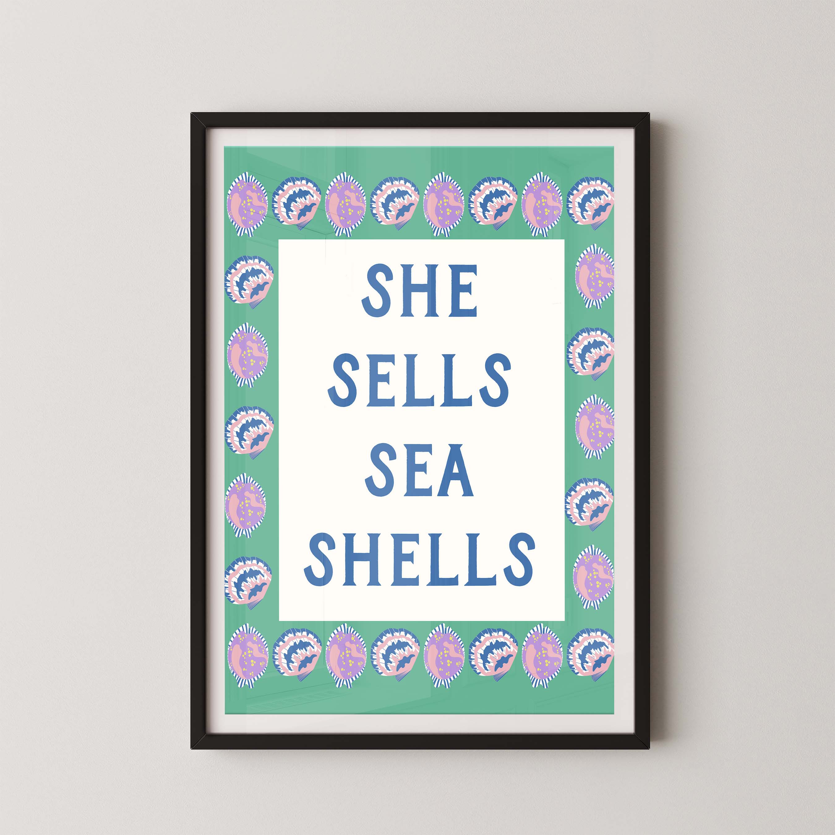 She Sells Sea Shells Bold in Green