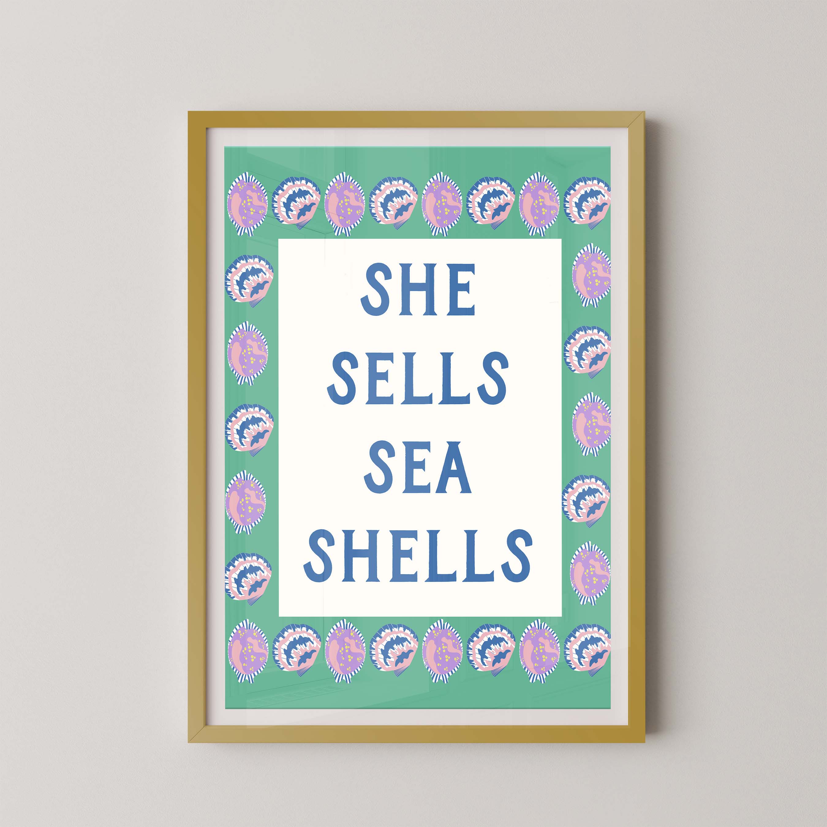 She Sells Sea Shells Bold in Green
