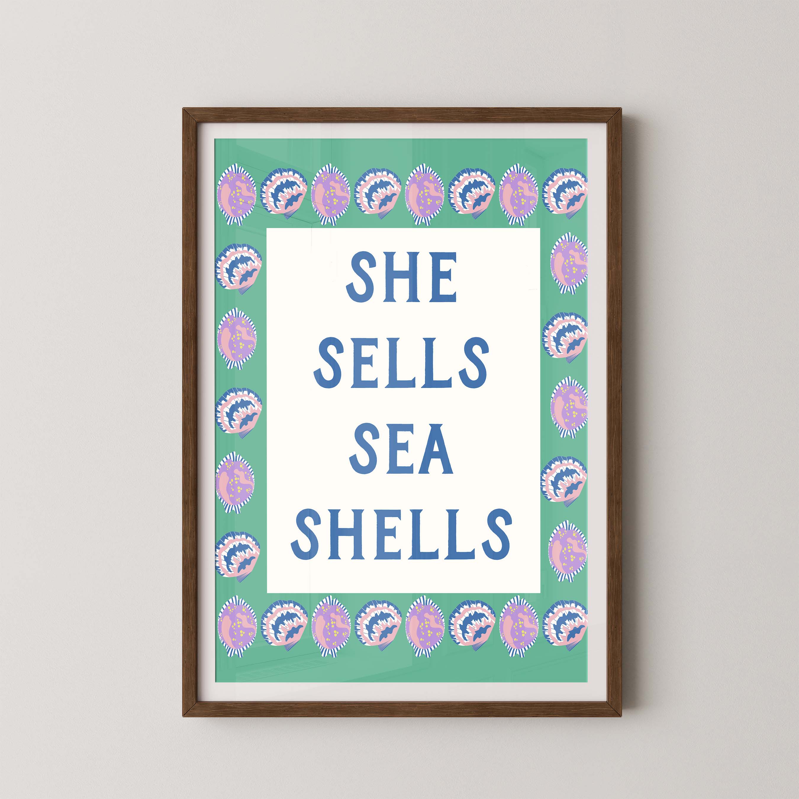 She Sells Sea Shells Bold in Green