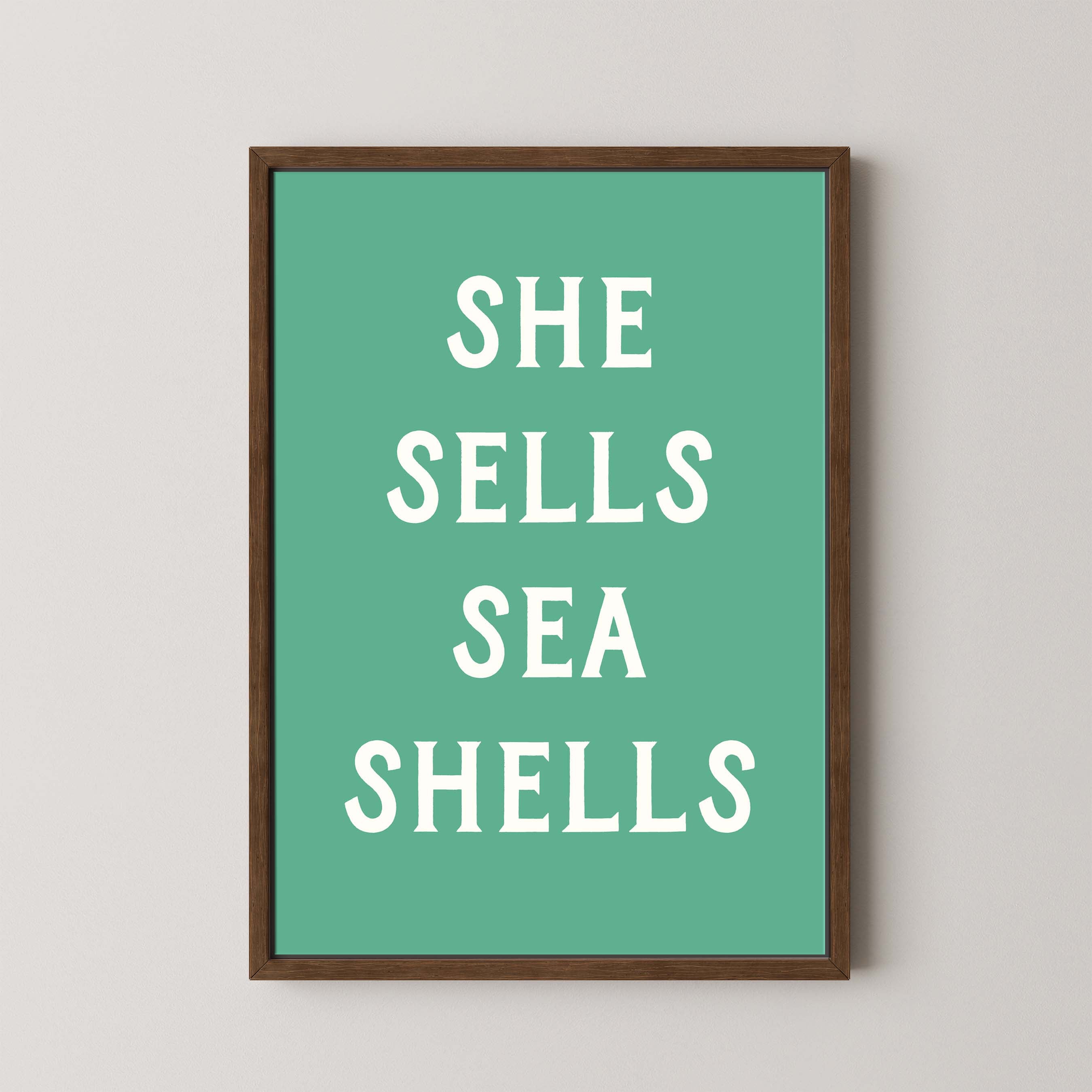She Sells Sea Shells in Green
