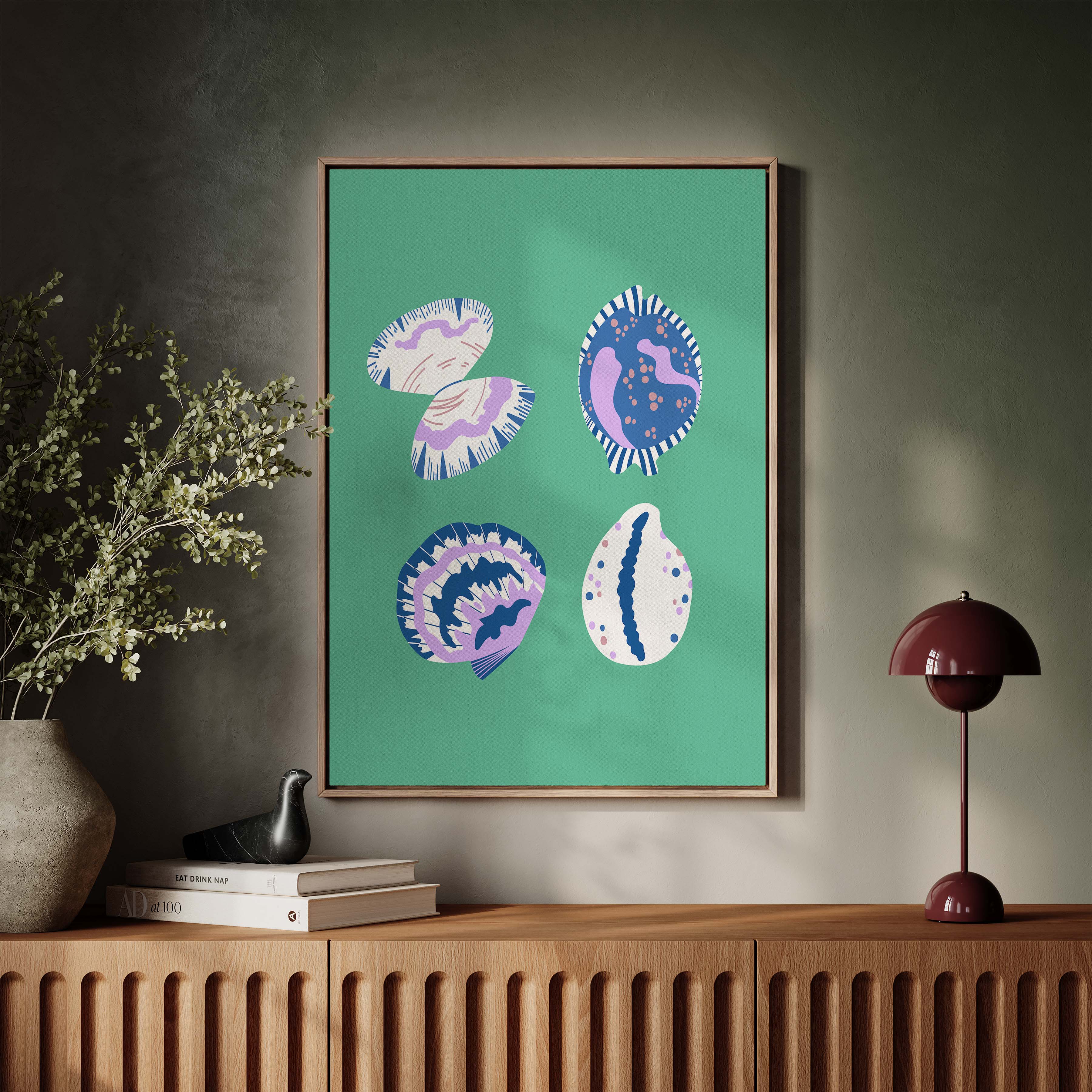 Shell Collection in Green
