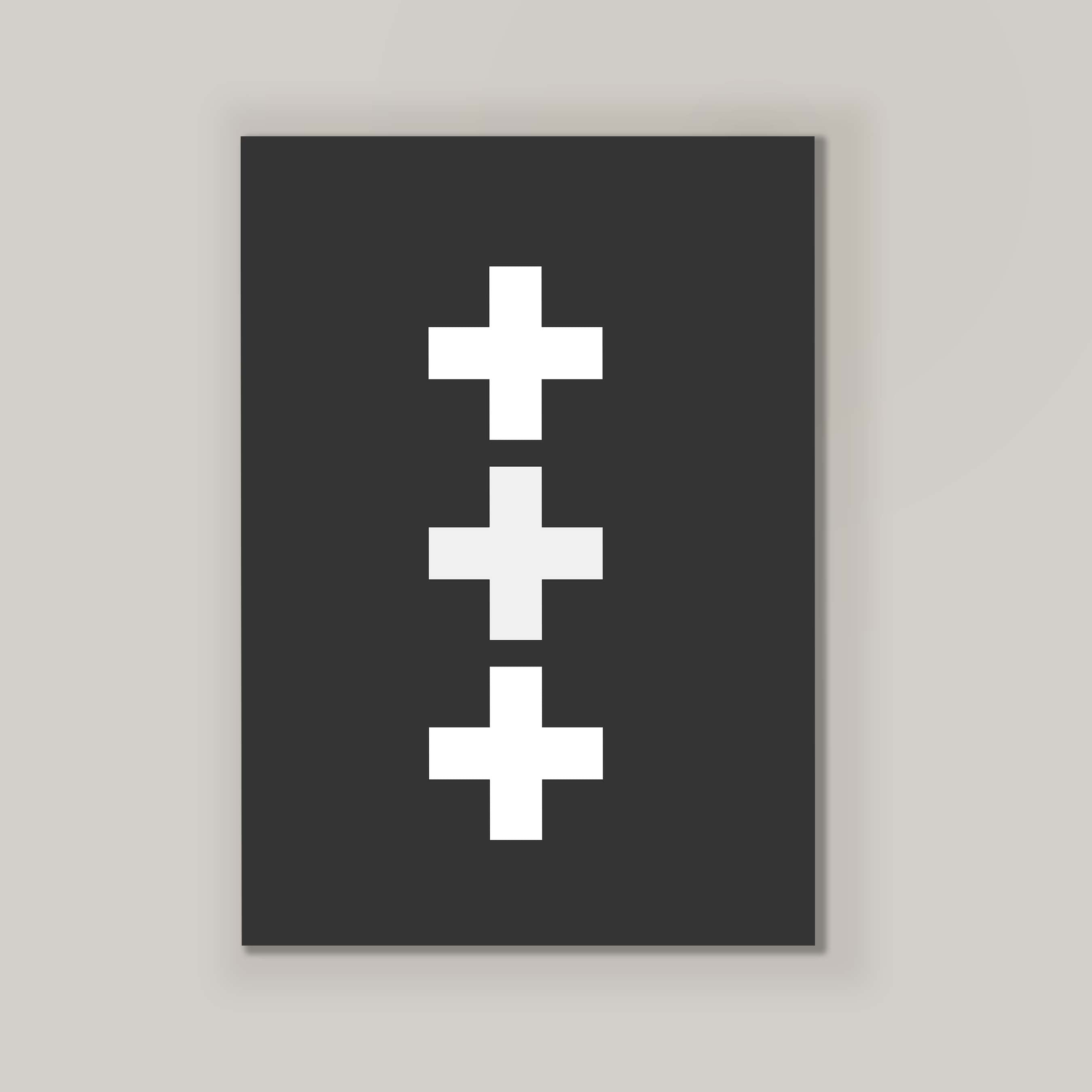 Swiss Cross in Black and White